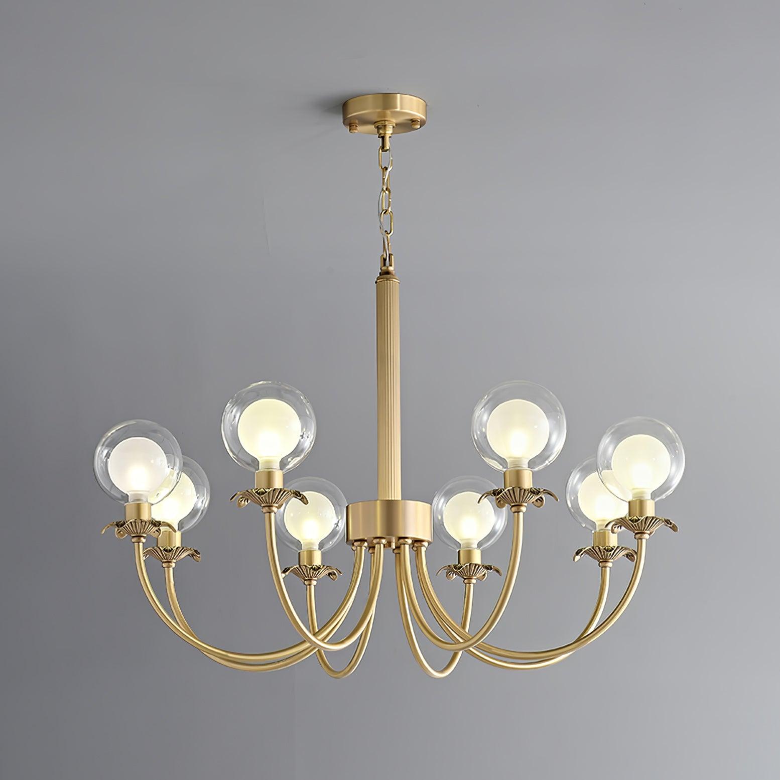 Aureate Radiance Glass Chandelier - Cueteks