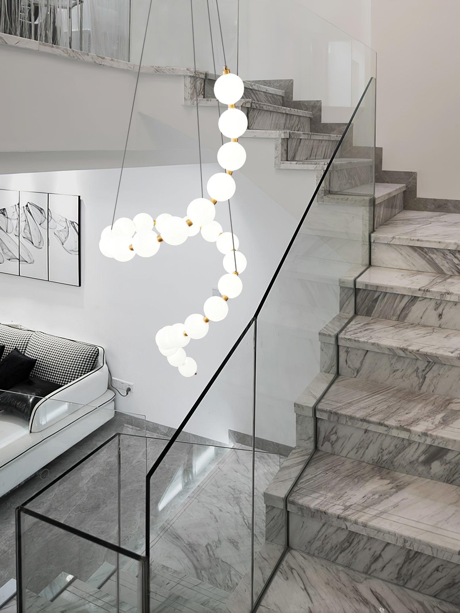 Glass Pearl Necklace Chandelier - Cueteks