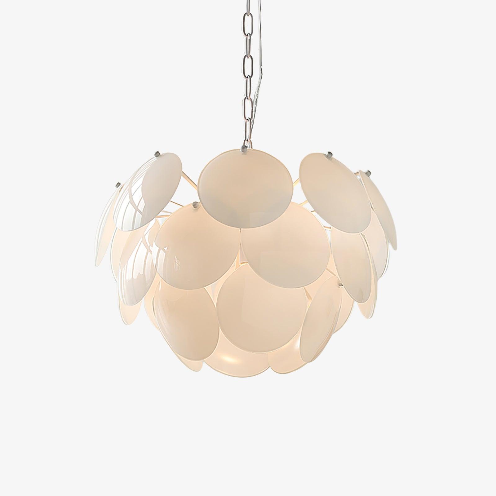 Luminous Petal Glass Chandelier - Cueteks
