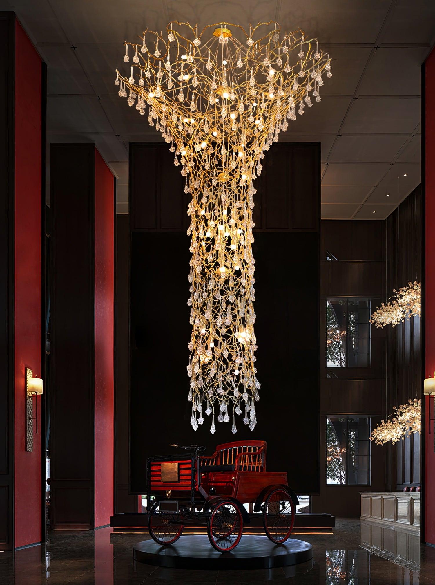 Tree Branch Staircase Chandelier - Cueteks