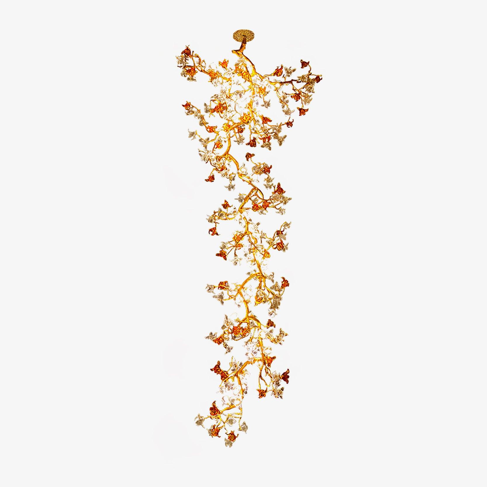 Brass Maple Branch Chandelier - Cueteks
