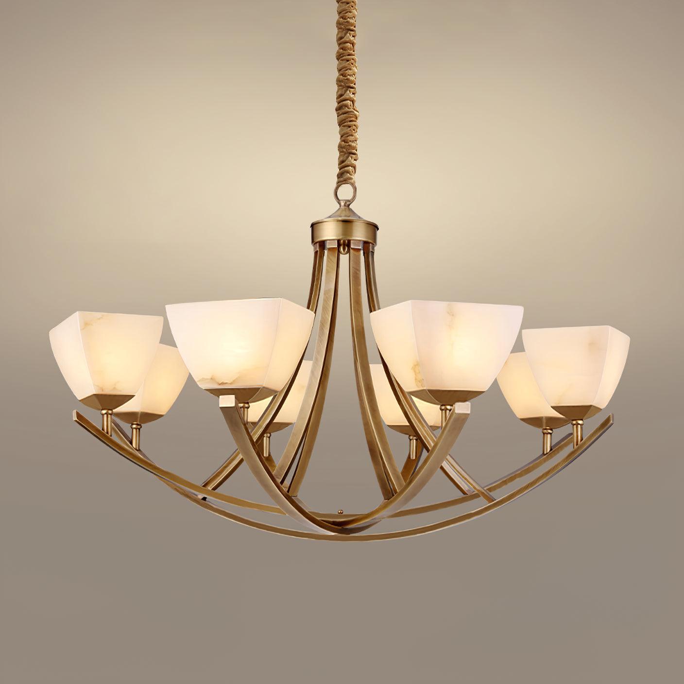 Dover Brass Chandelier - Cueteks