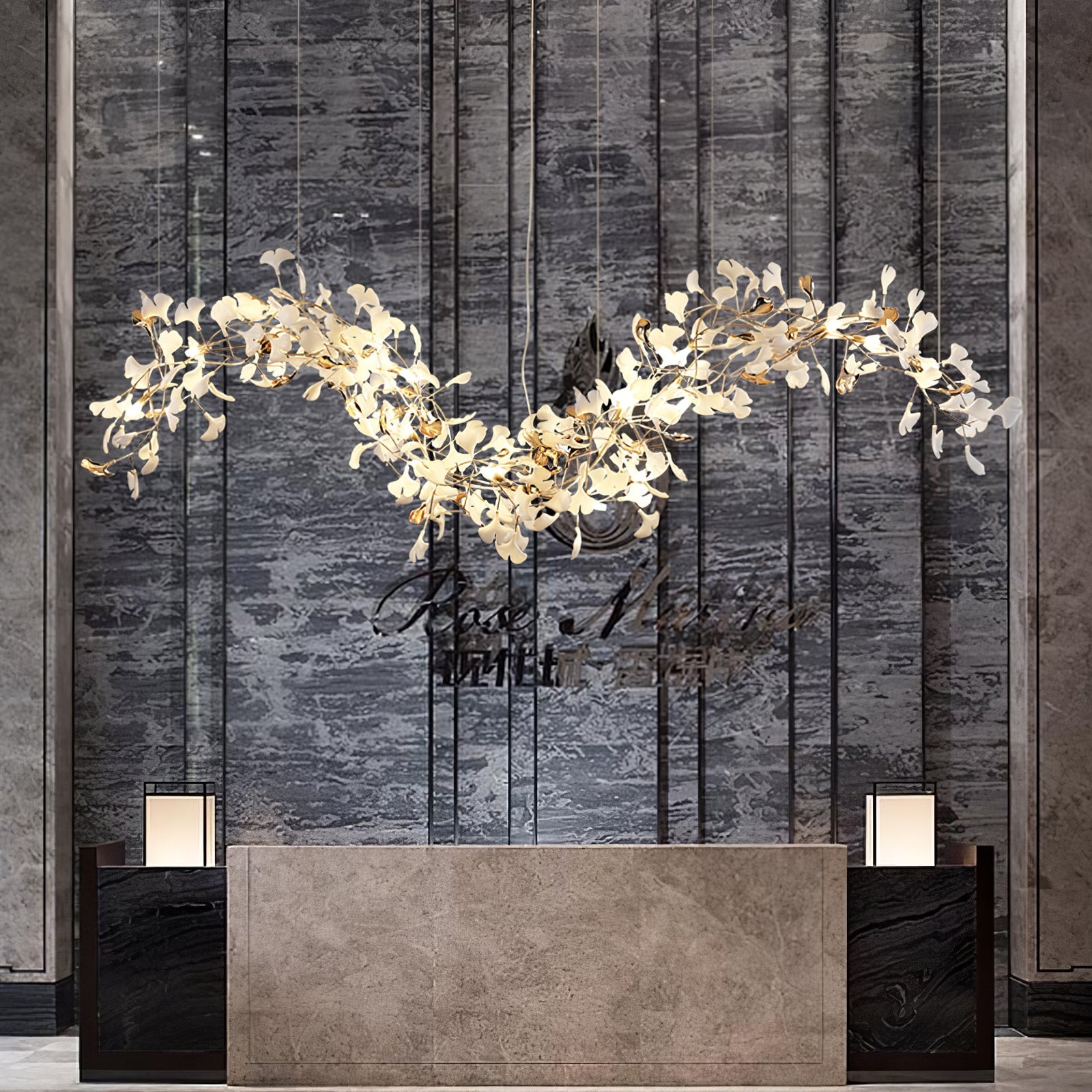 Ginkgo Tip Tlying Chandelier - Cueteks