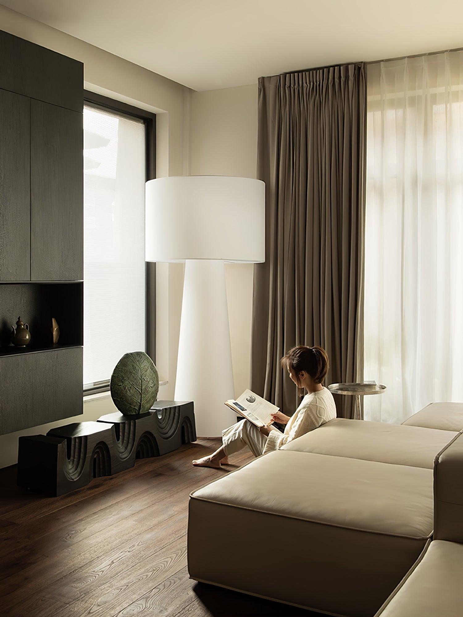 Column Fabric Floor Lamp - Cueteks