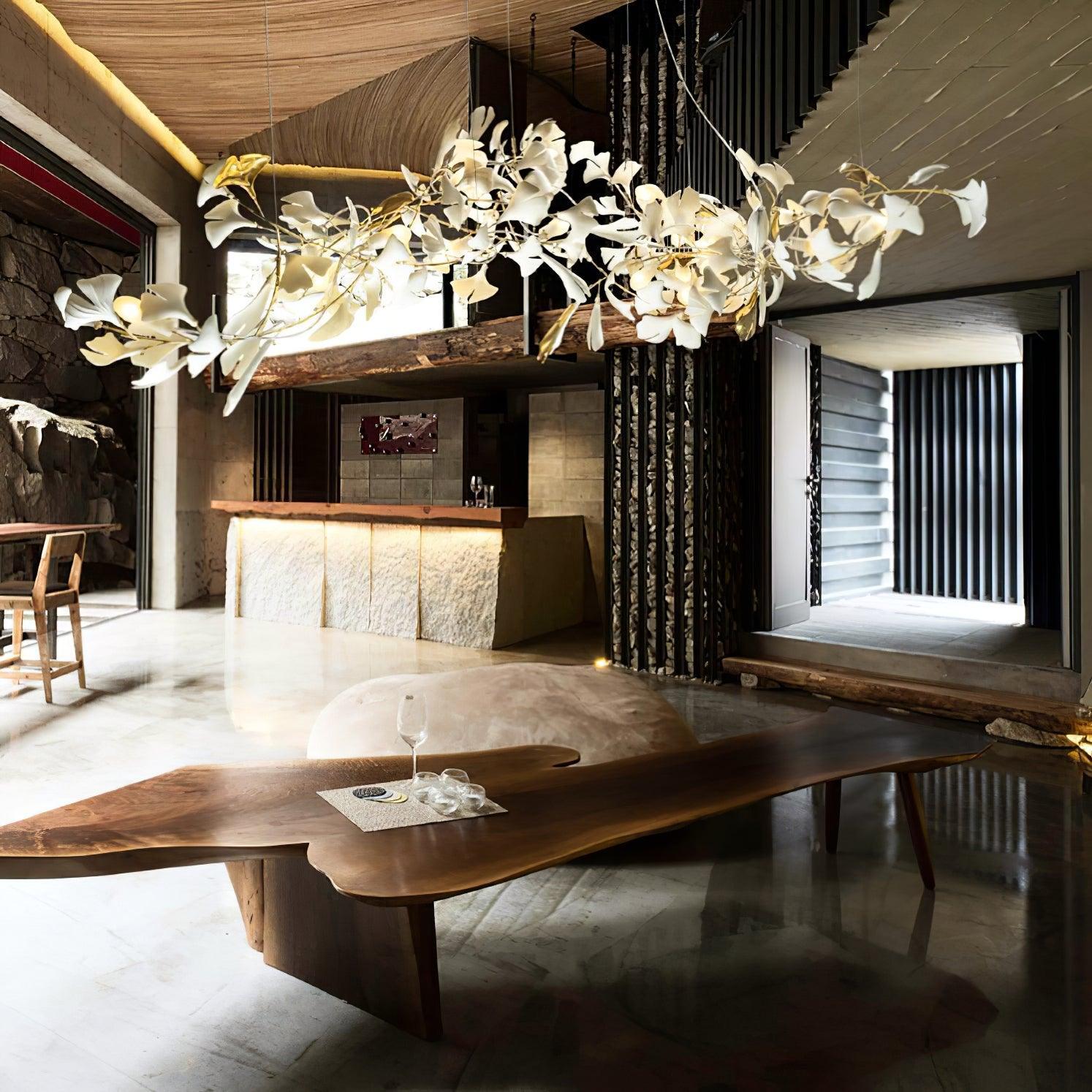 Double Layer Combination Gingko Chandelier - Cueteks