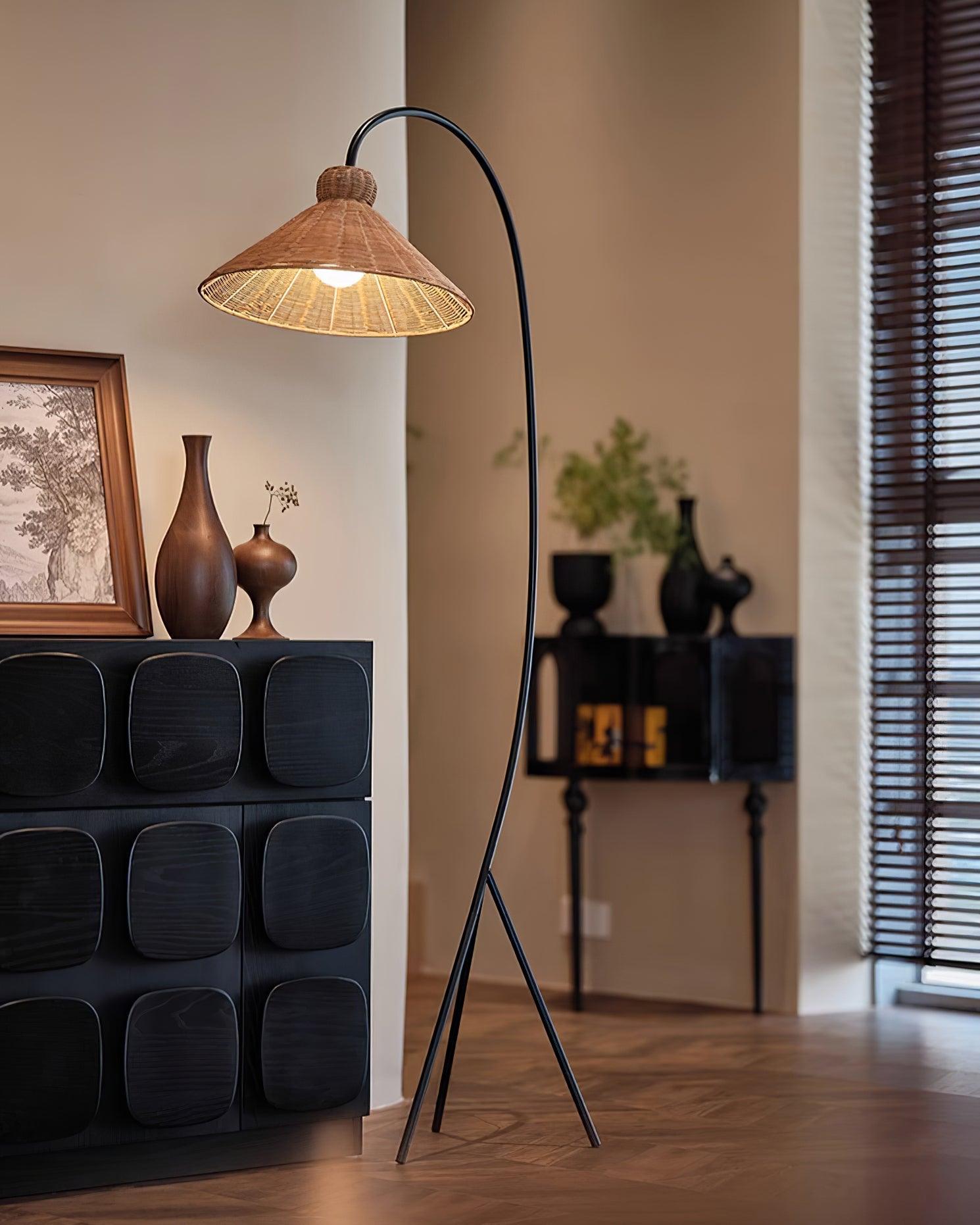 Tana Woven Floor Lamp - Cueteks