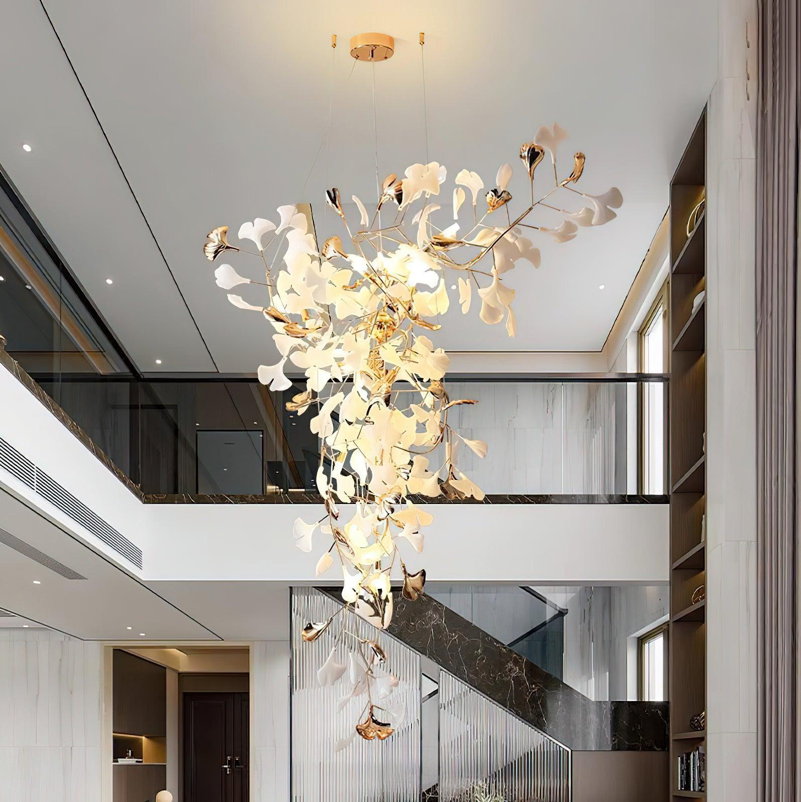 Ginkgo Tip Tlying Chandelier - Cueteks