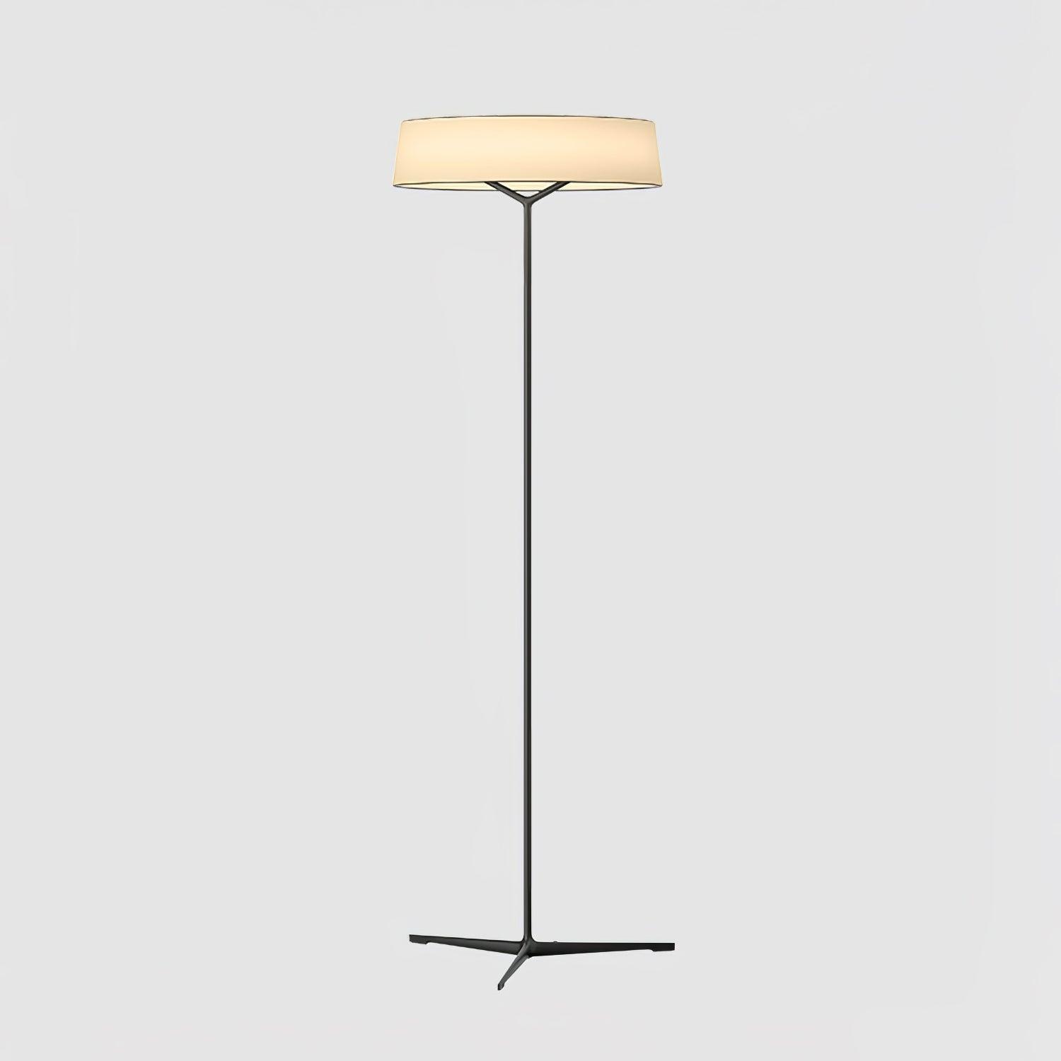 Black Paper Glow floor lamp on a plain background