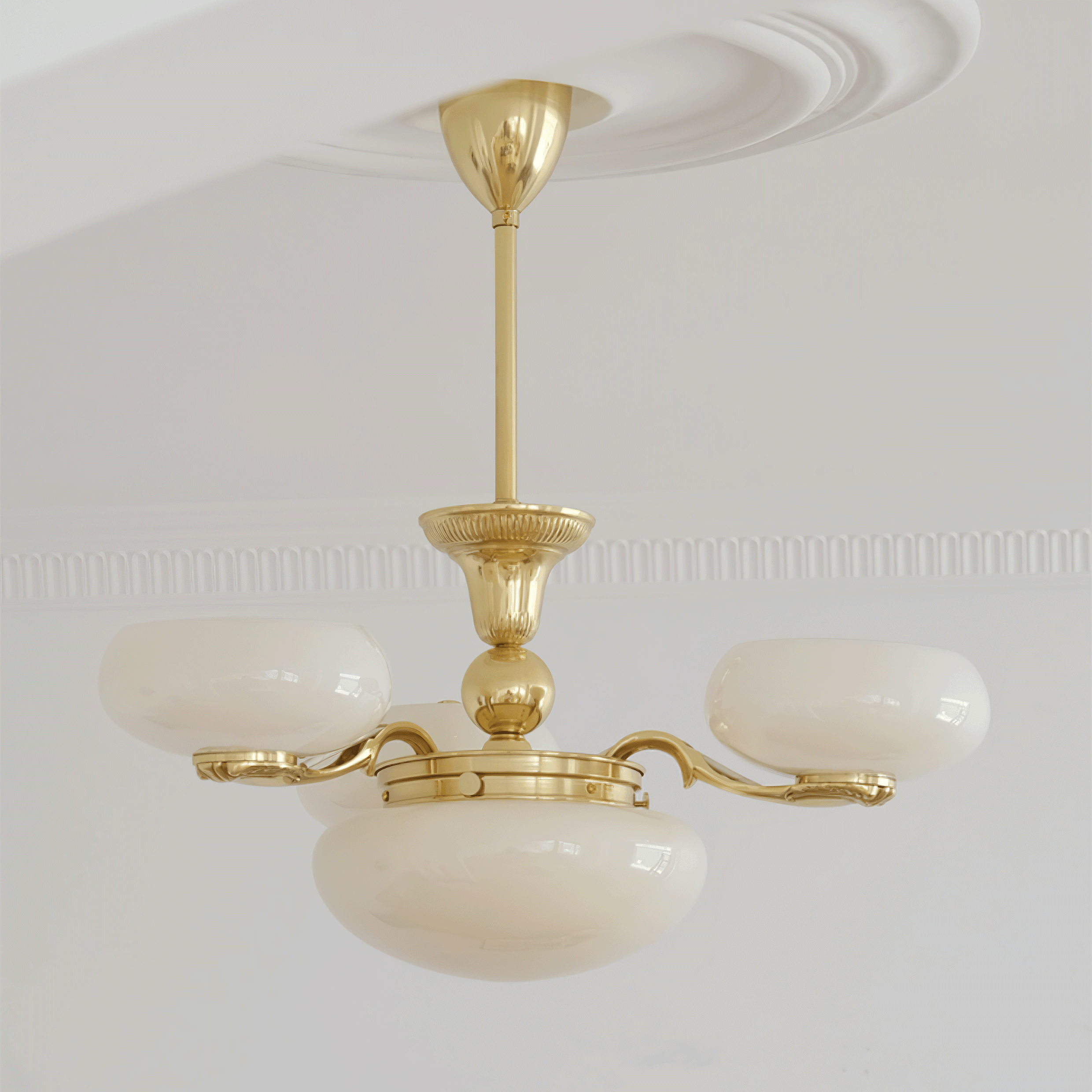 Brass Radiance Orb Chandelier - Cueteks