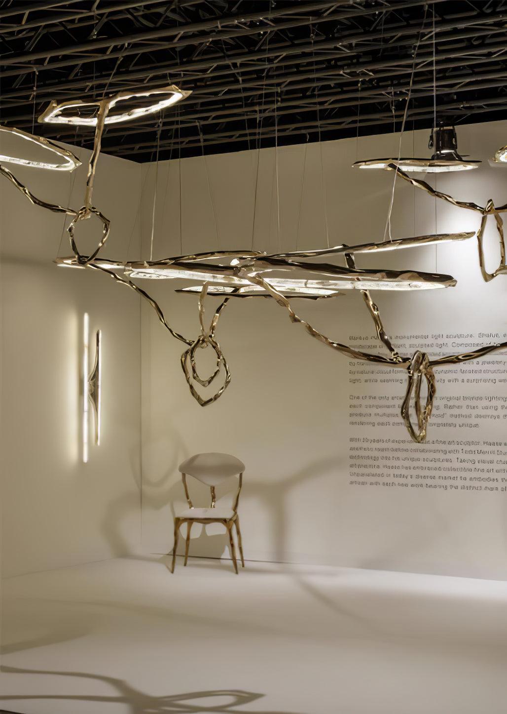 Cloud Rings Series Brass Chandelier - Cueteks