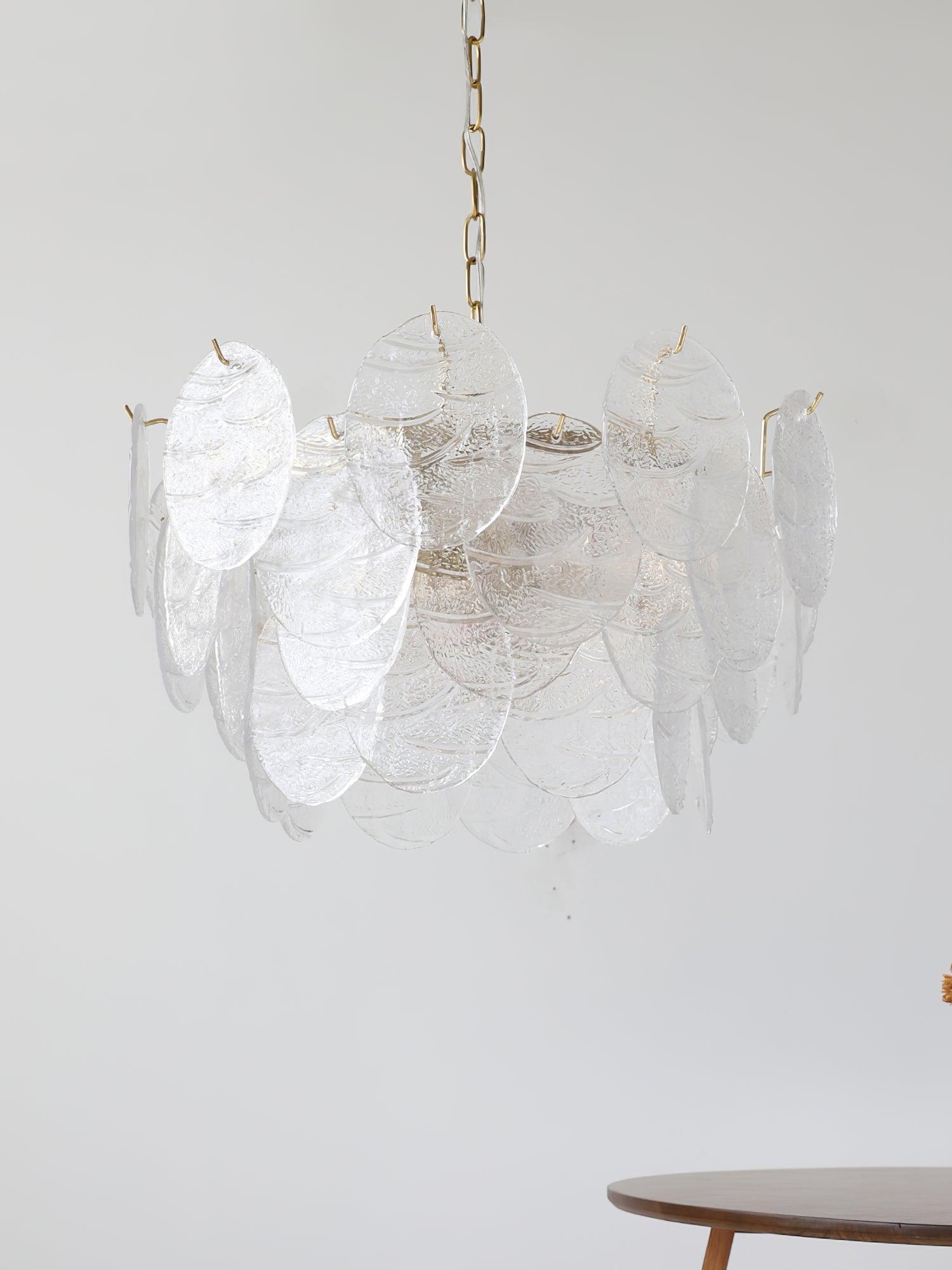 Glass Disc Chandelier - Cueteks