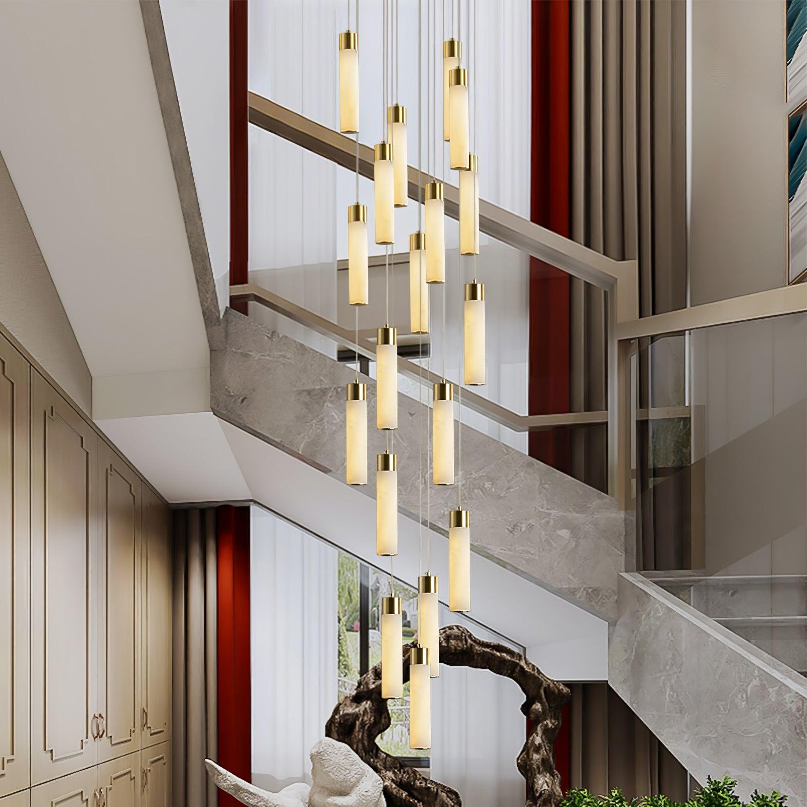 Celestial Alabaster Cascade Chandelier - Cueteks
