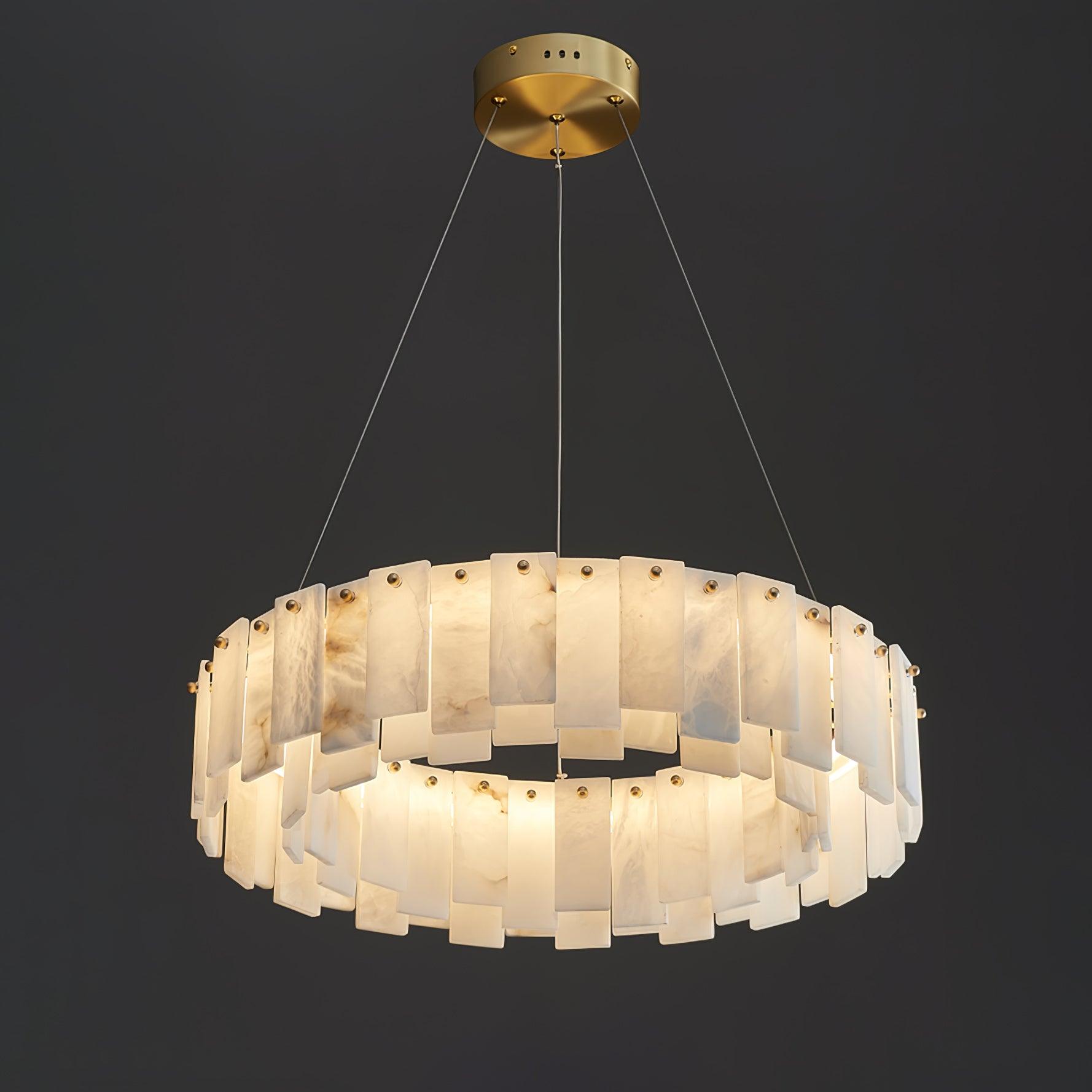 Celestial Alabaster Round Chandelier - Cueteks