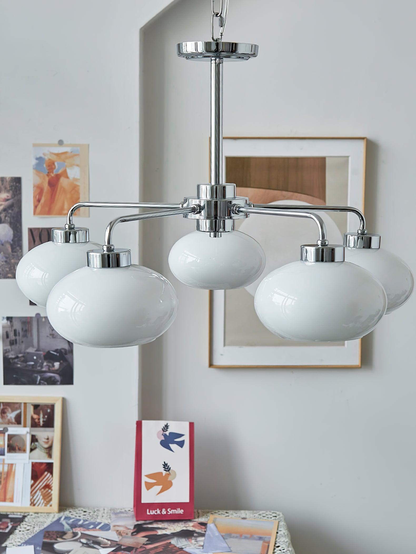 Oval Persimmon Chandelier - Cueteks