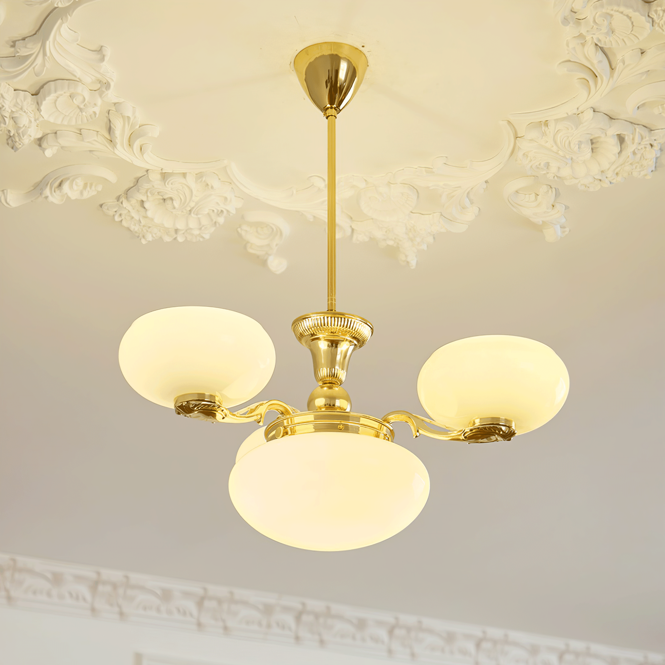 Brass Radiance Orb Chandelier - Cueteks