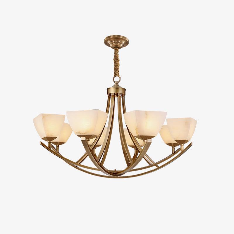 Dover Brass Chandelier - Cueteks