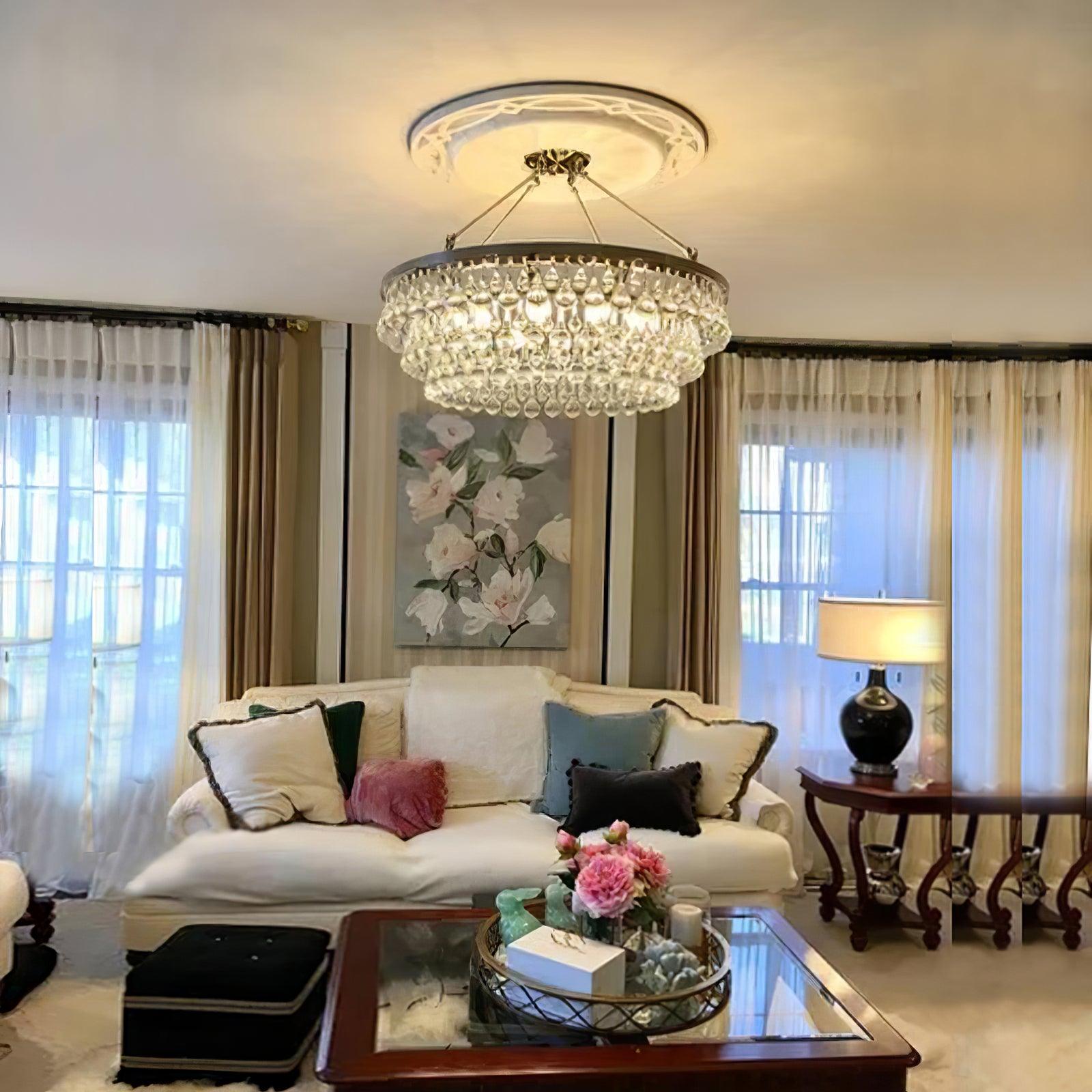 Unique Tiered Crystal Chandelier - Cueteks