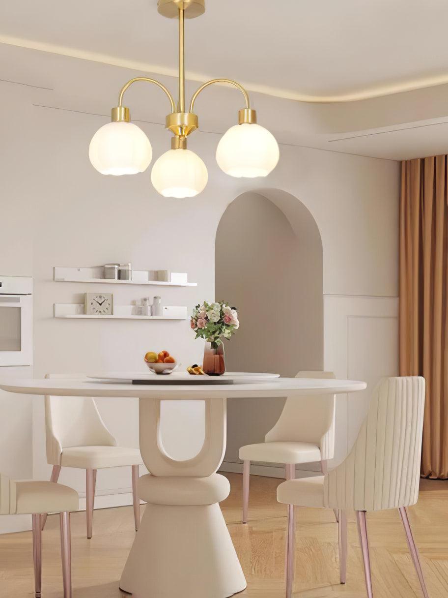 Glass Pumpkin Gold Chandelier - Cueteks