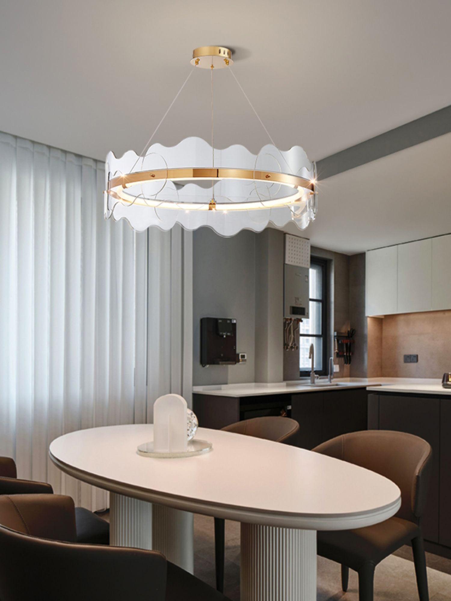 Acrylic Wave Chandelier - Cueteks