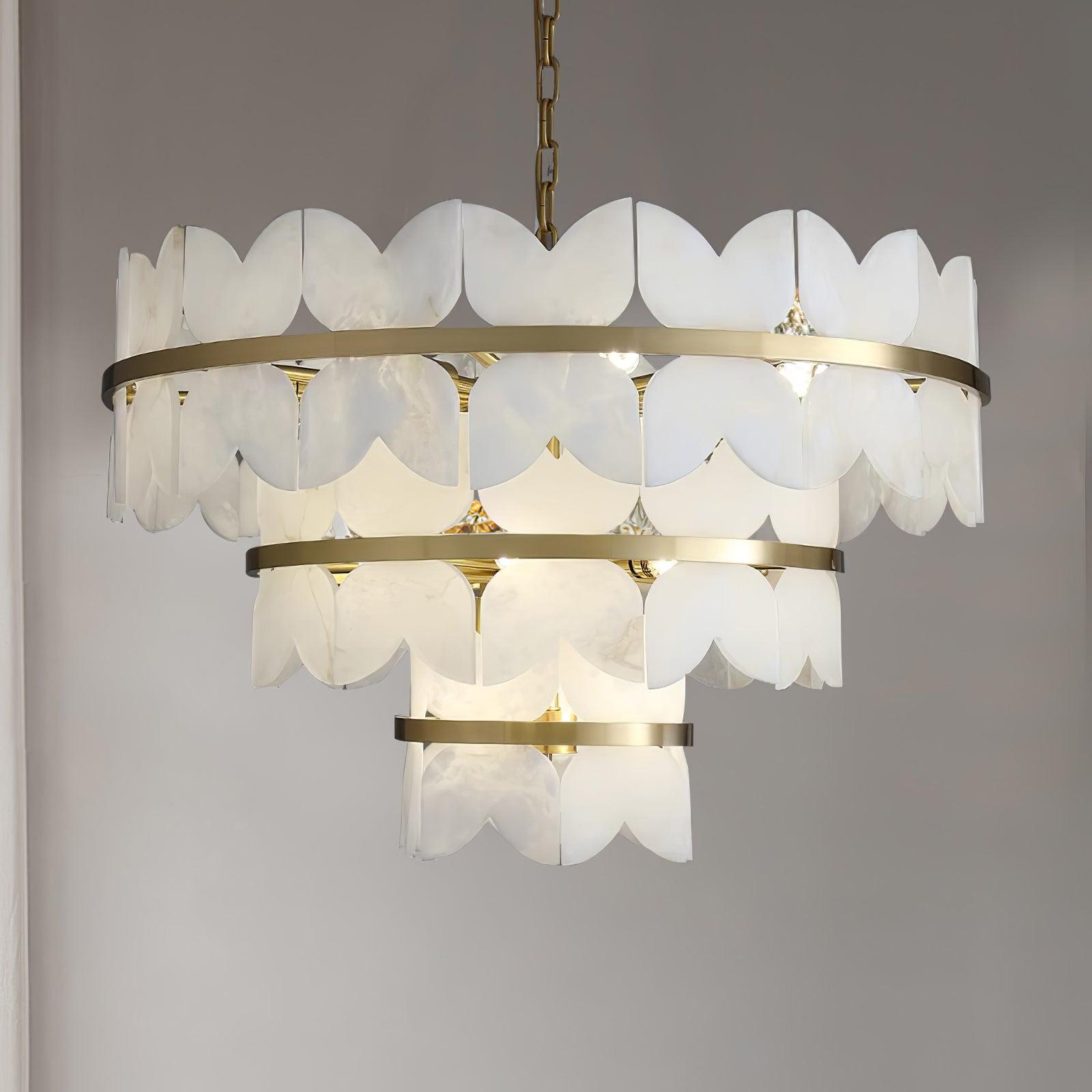 Alabaster Cloudscape Chandelier - Cueteks