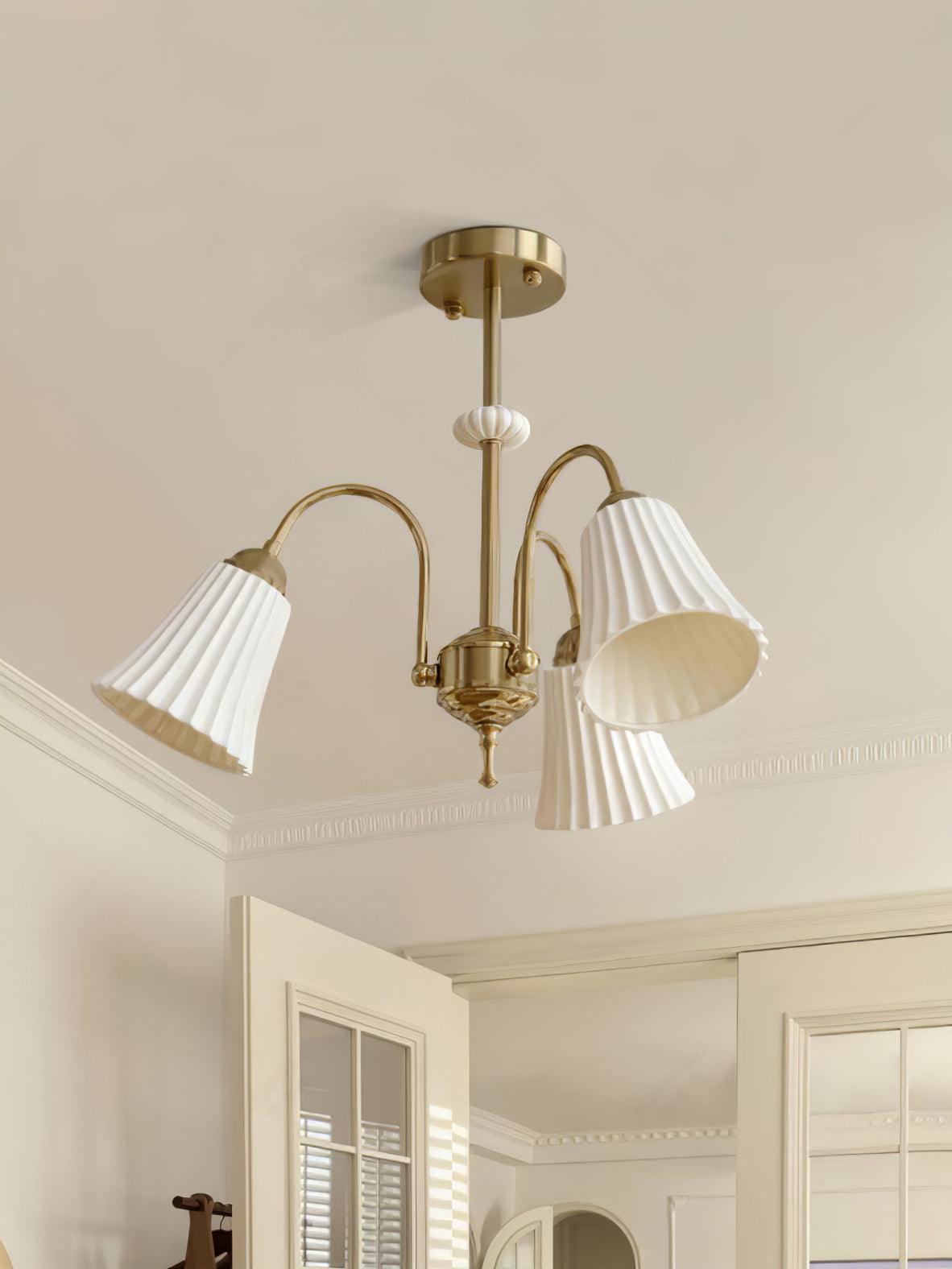 Medieval Ceramic Trumpet Chandelier - Cueteks