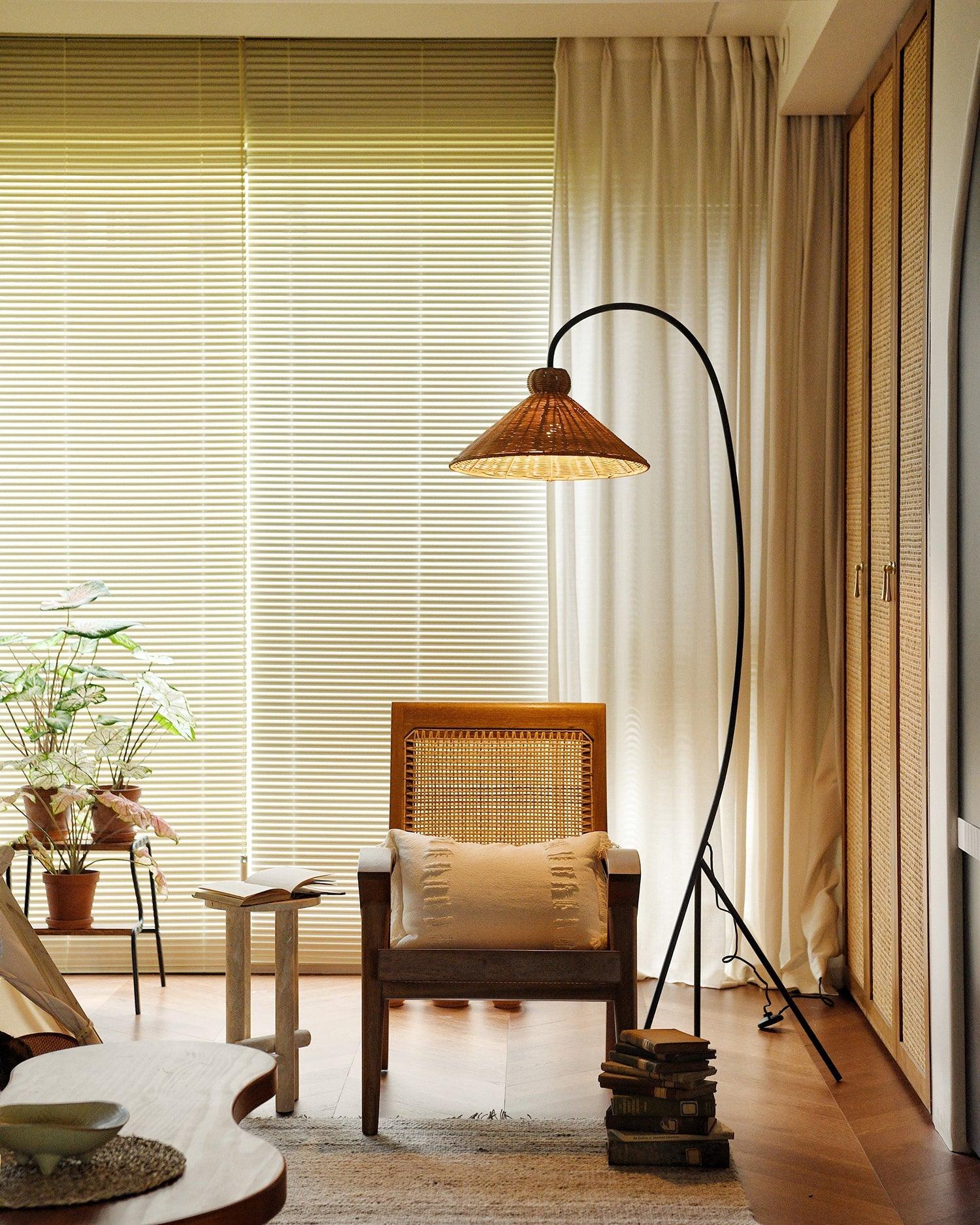 Tana Woven Floor Lamp - Cueteks