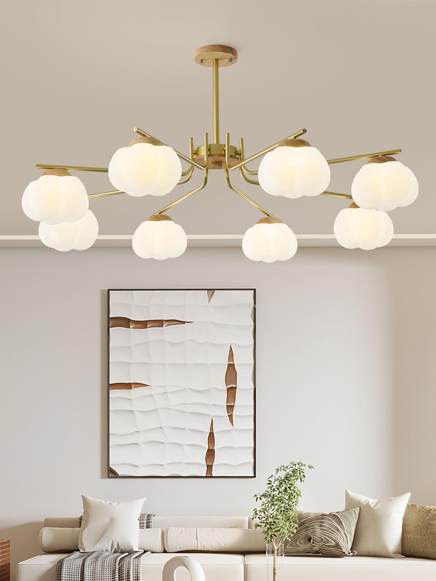 Plastic Cotton Balls Chandelier - Cueteks