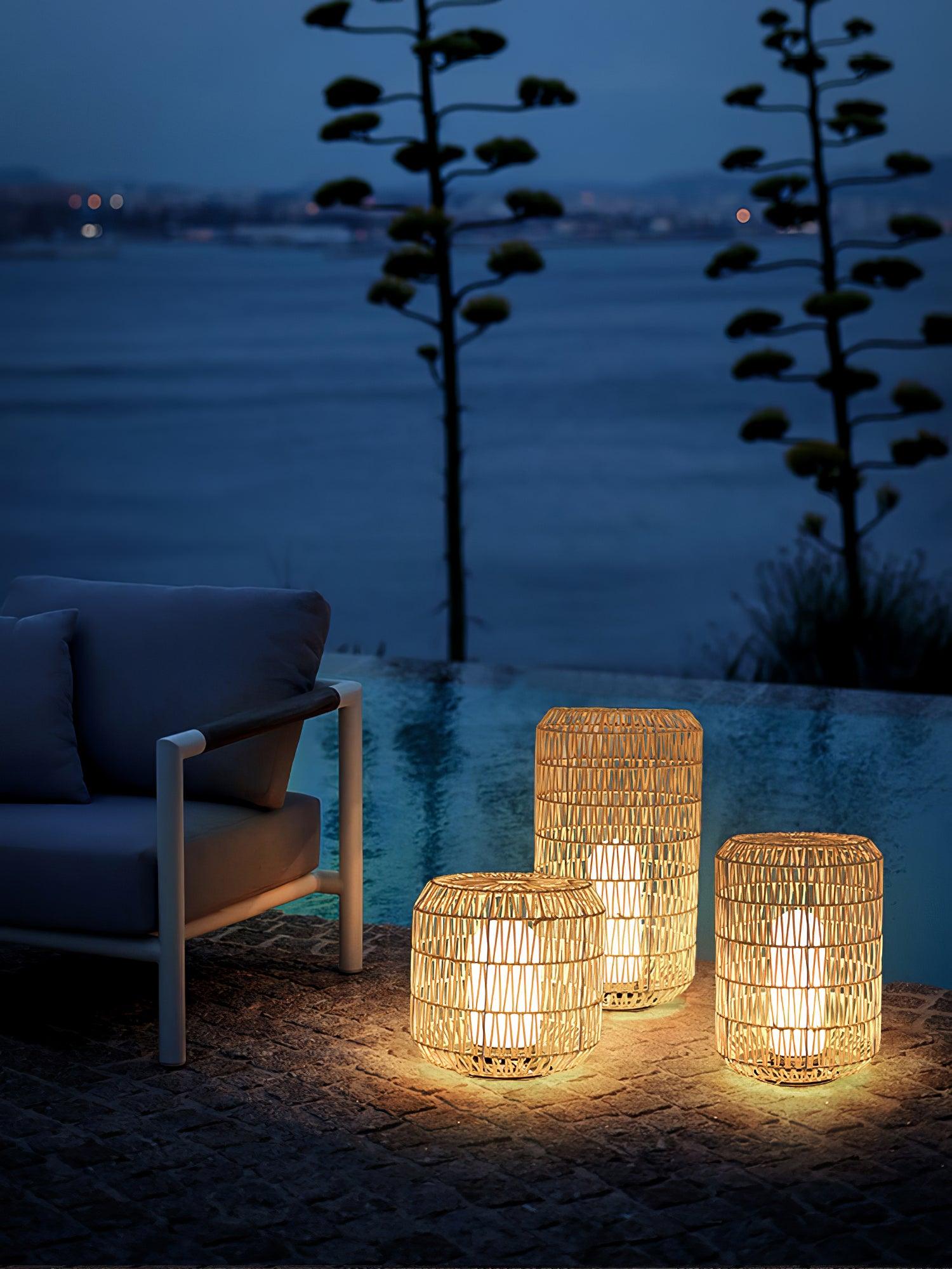 Woven Rattan Outdoor Lamp - Cueteks