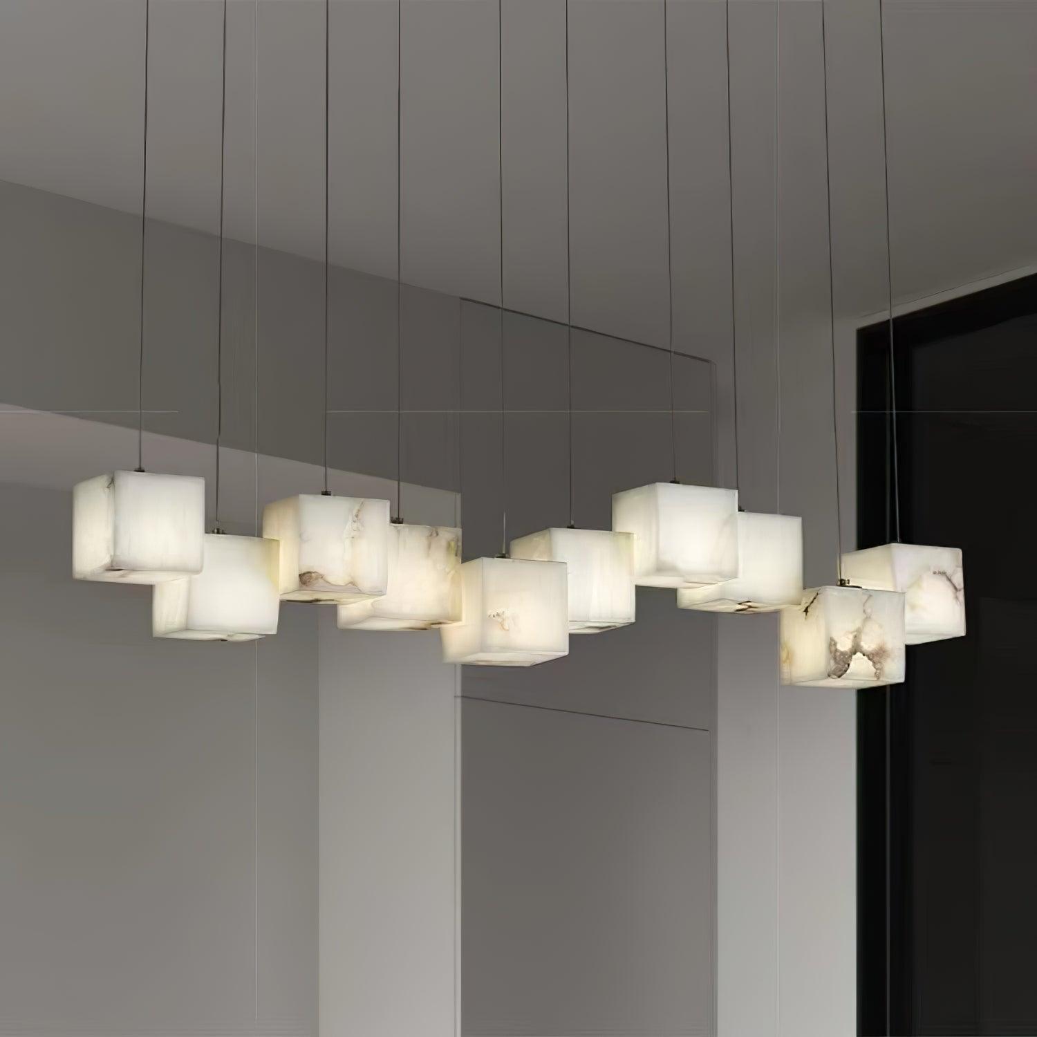 Alabaster Box Chandelier - Cueteks