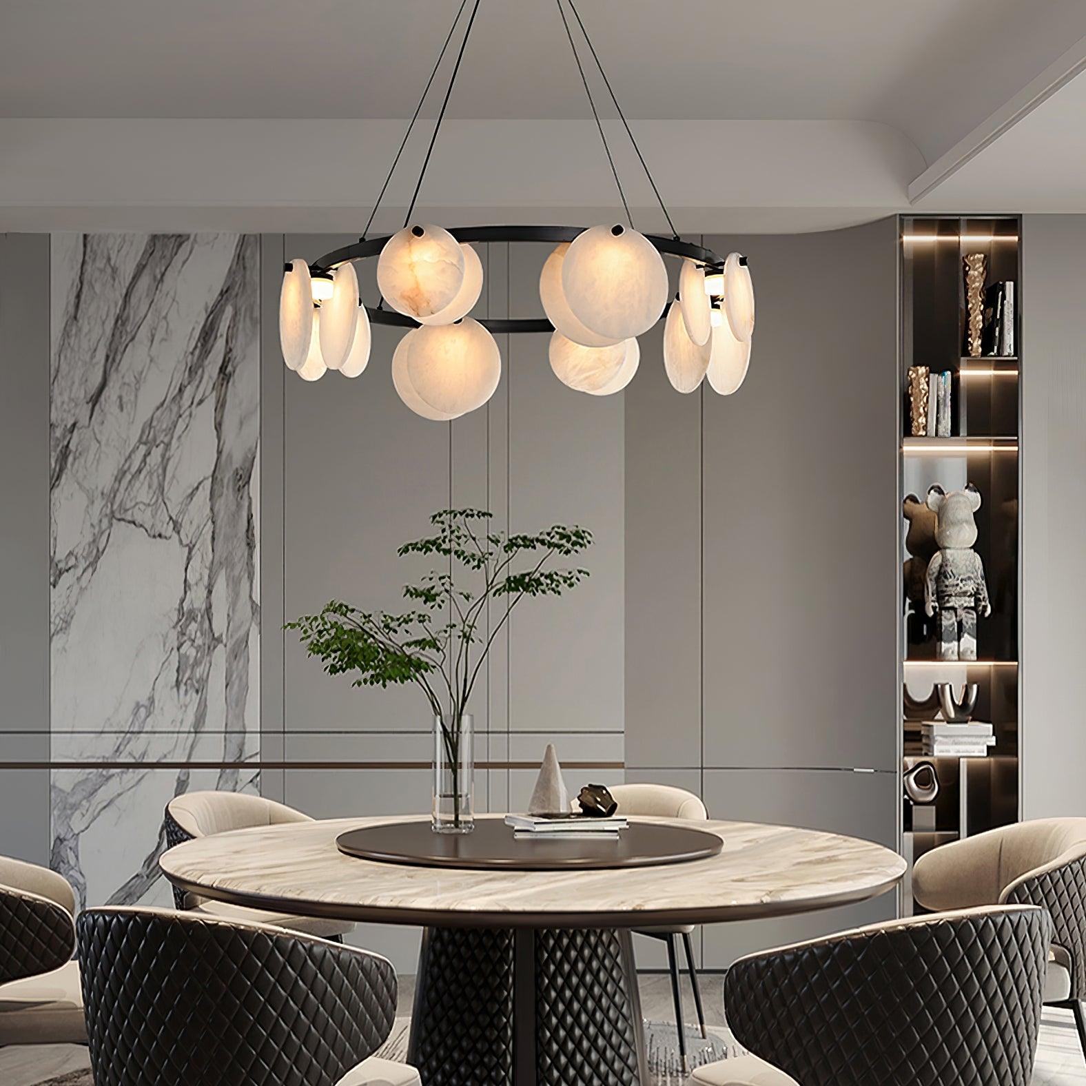 Trinidad Alabaster Chandelier - Cueteks
