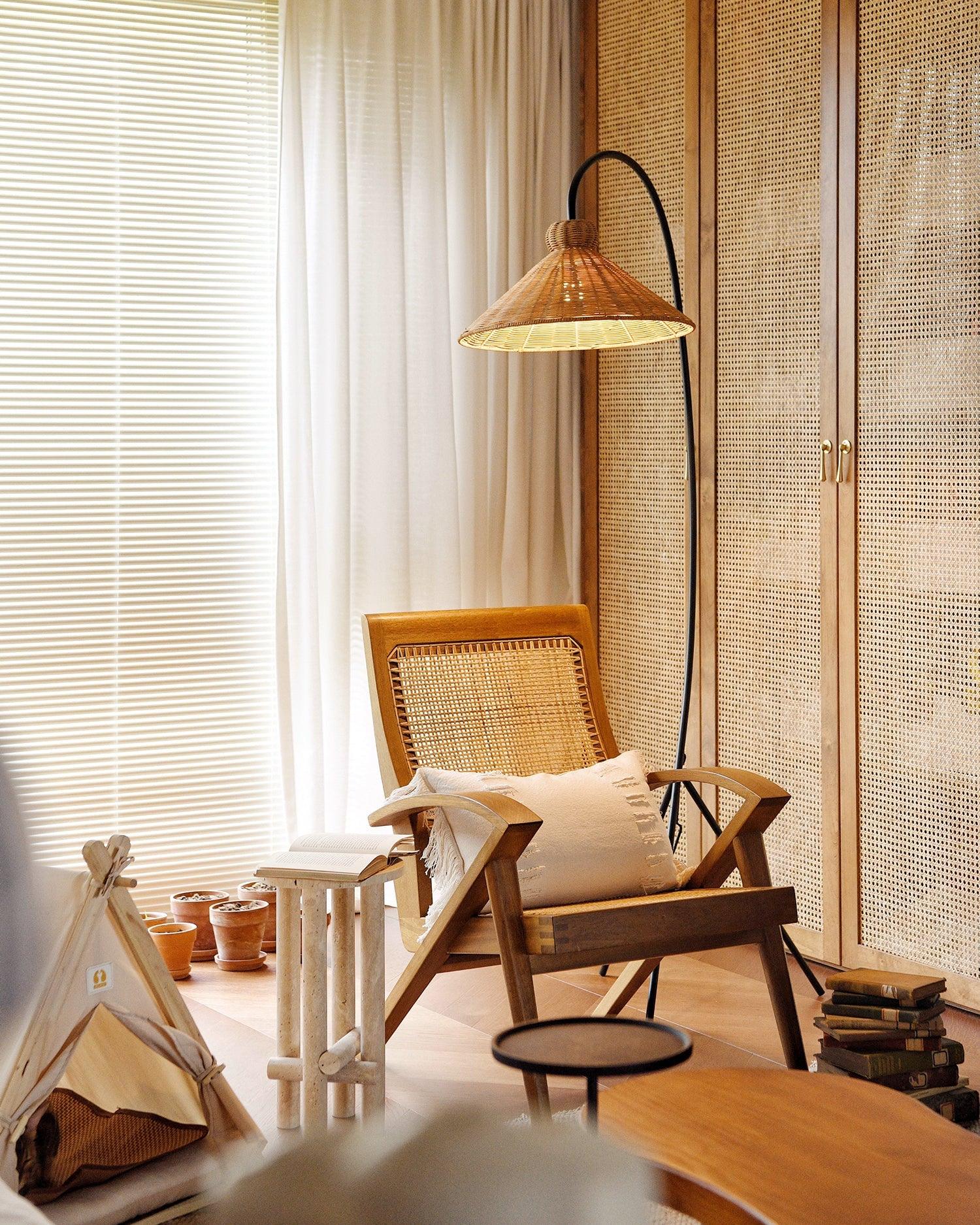 Tana Woven Floor Lamp - Cueteks