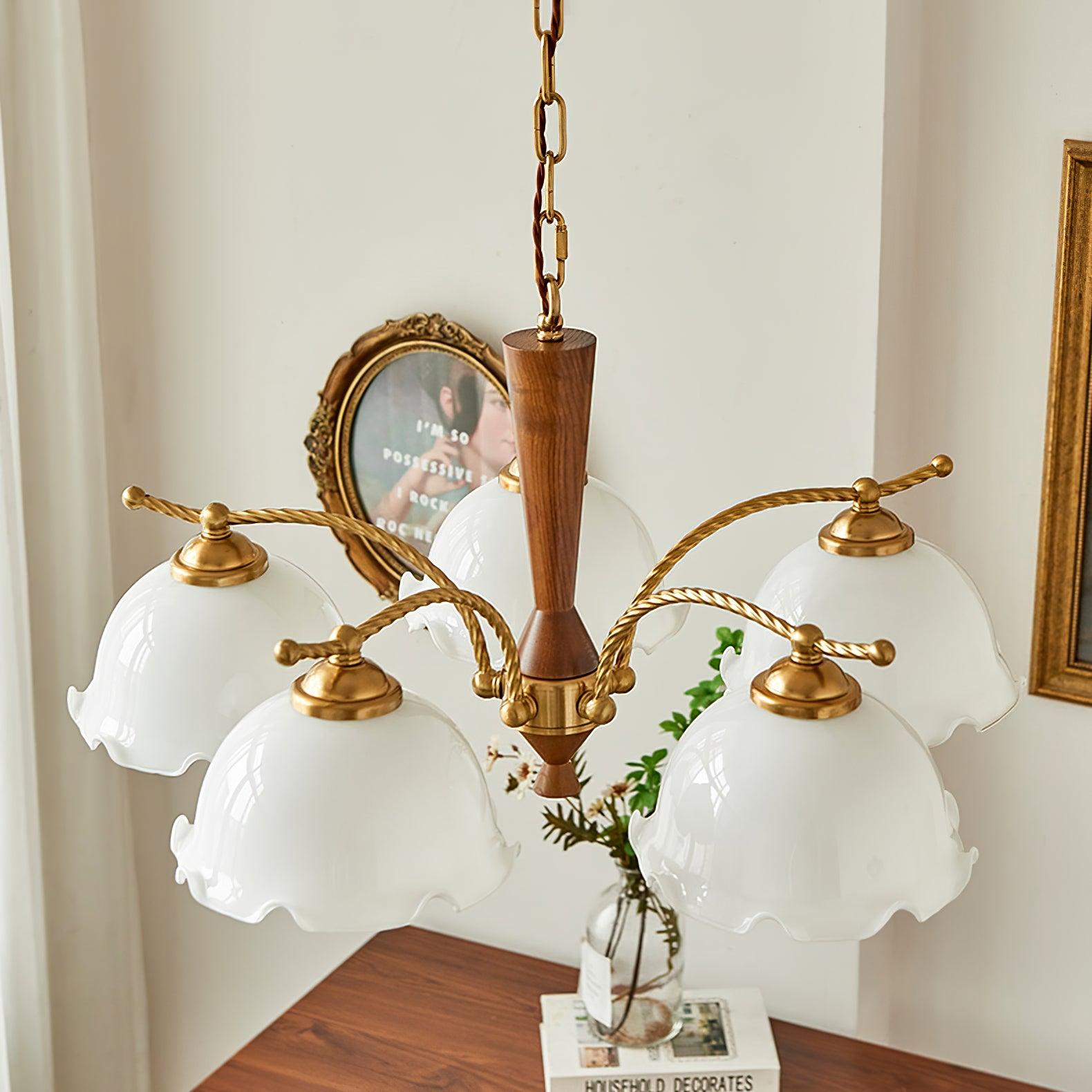 Milky Flower Chandelier - Cueteks