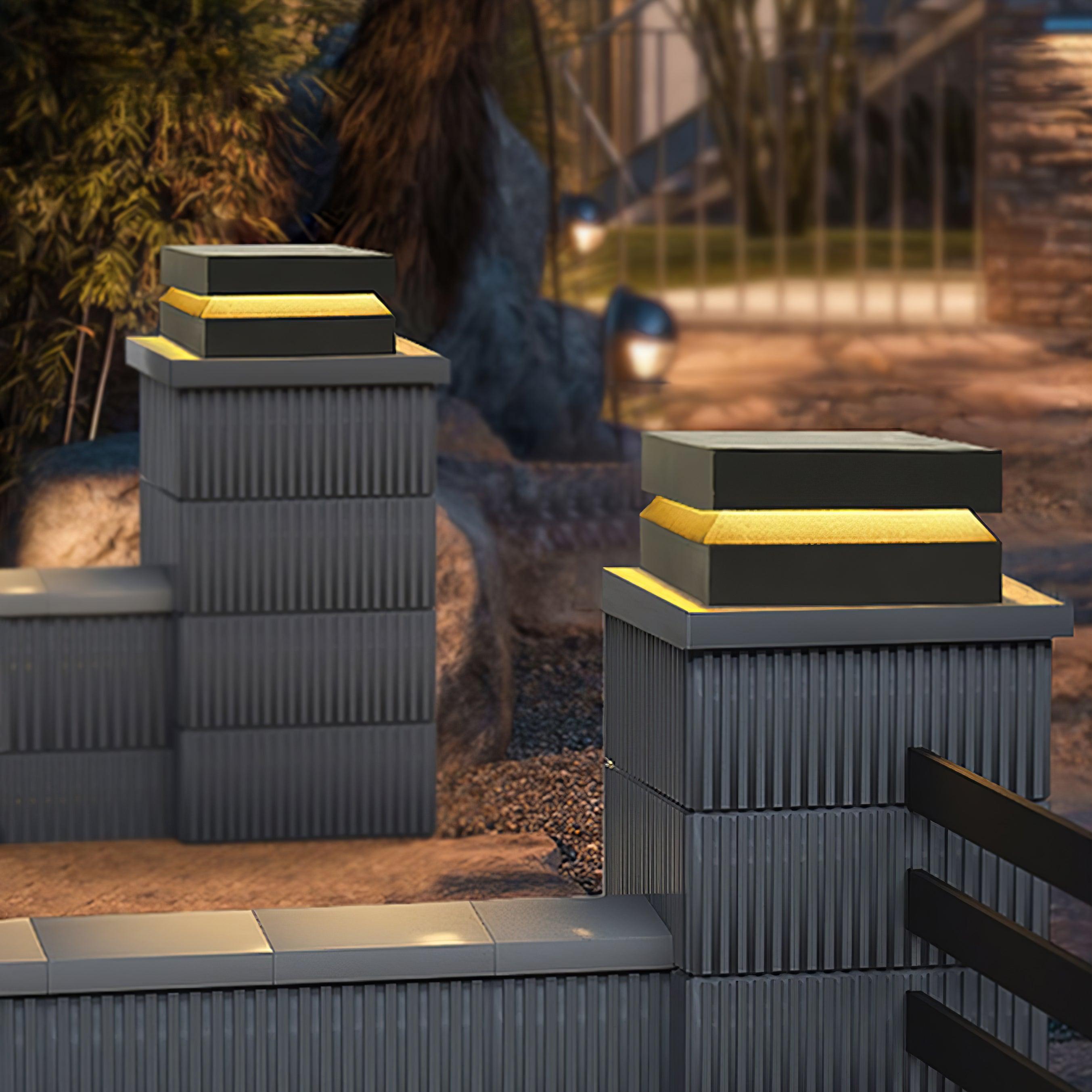 Solar Power Square Post Light - Cueteks