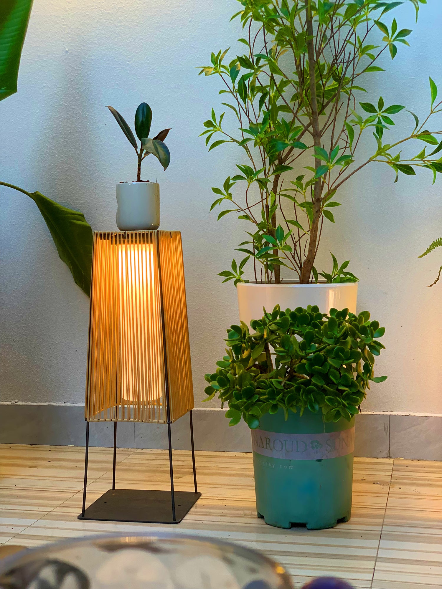 Plastic Rattan Outdoor Post Light with Solar Panel - Cueteks