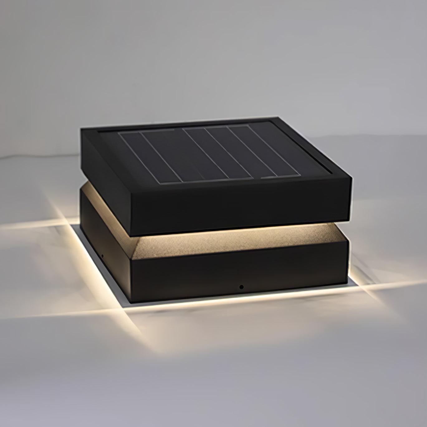 Solar Power Square Post Light - Cueteks