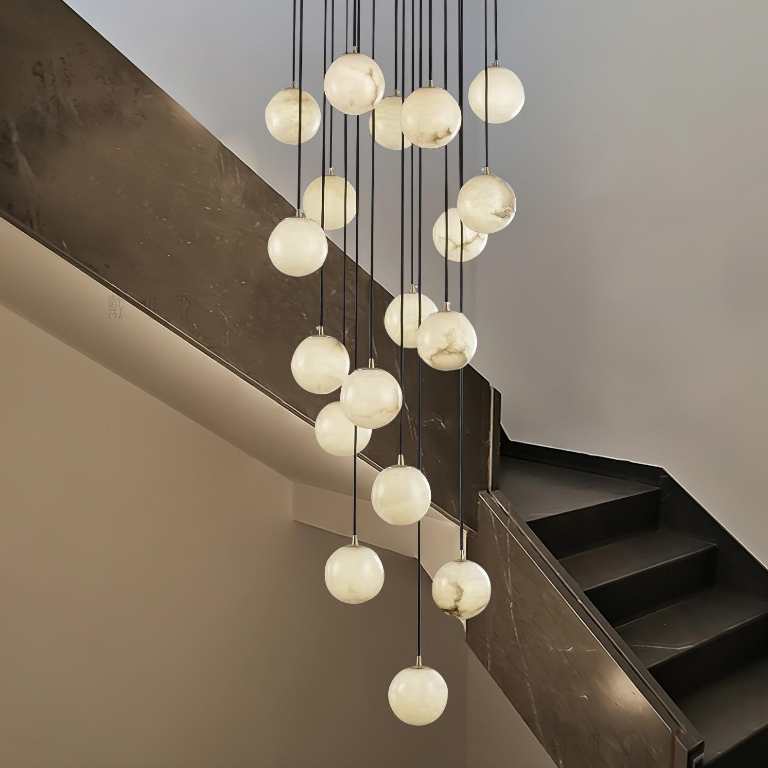 Alabaster Balls Cluster Chandelier - Cueteks