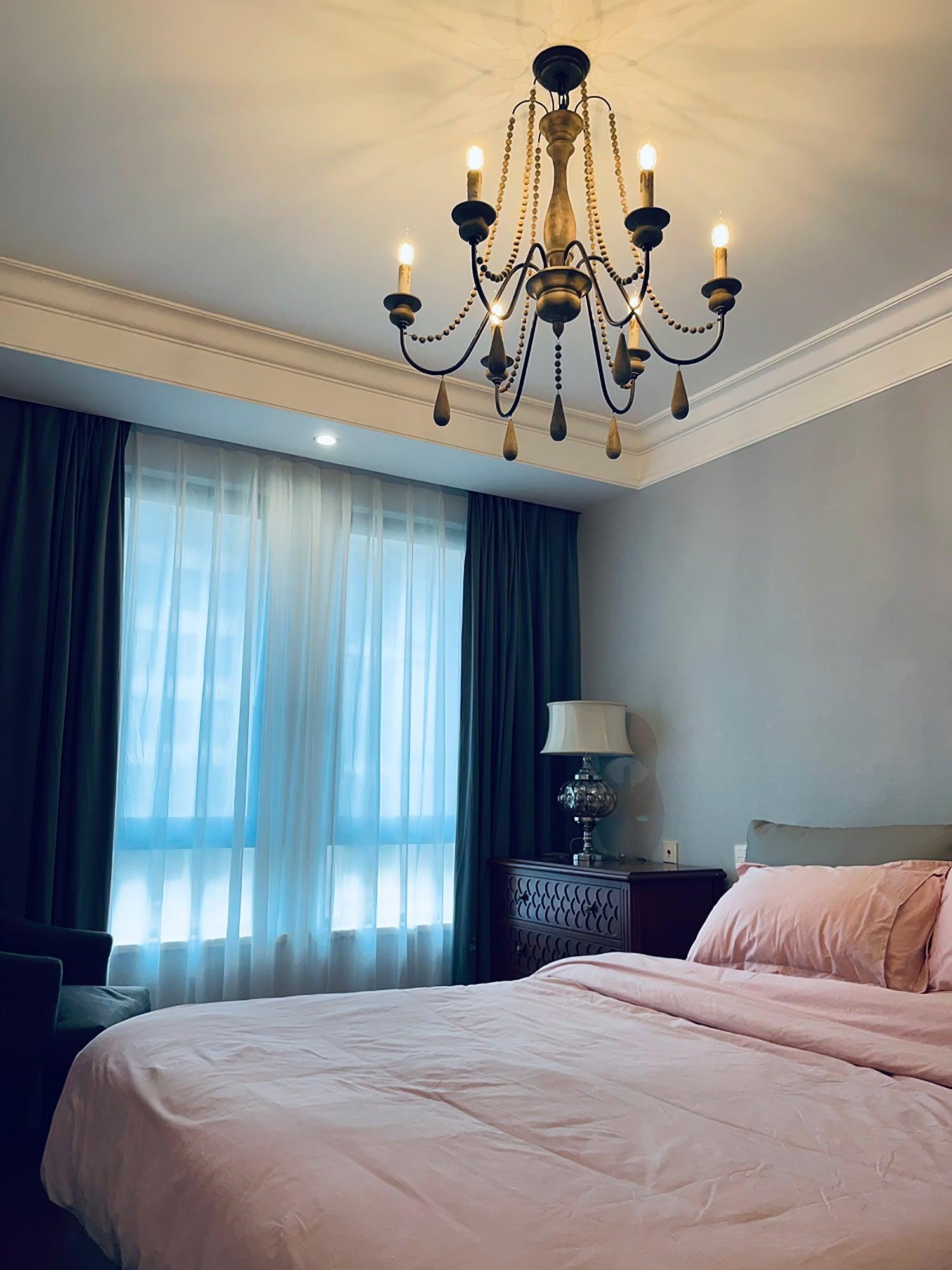 Candle Style Beaded Chandelier - Cueteks
