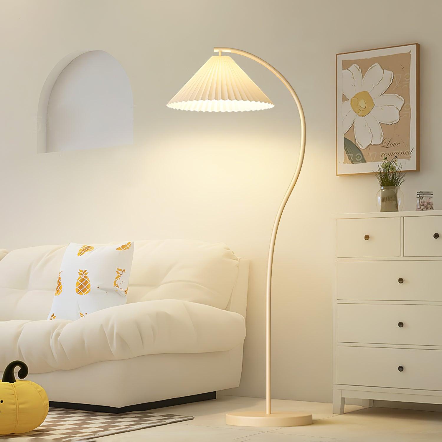 Crescini Pleated Floor Lamp - Cueteks