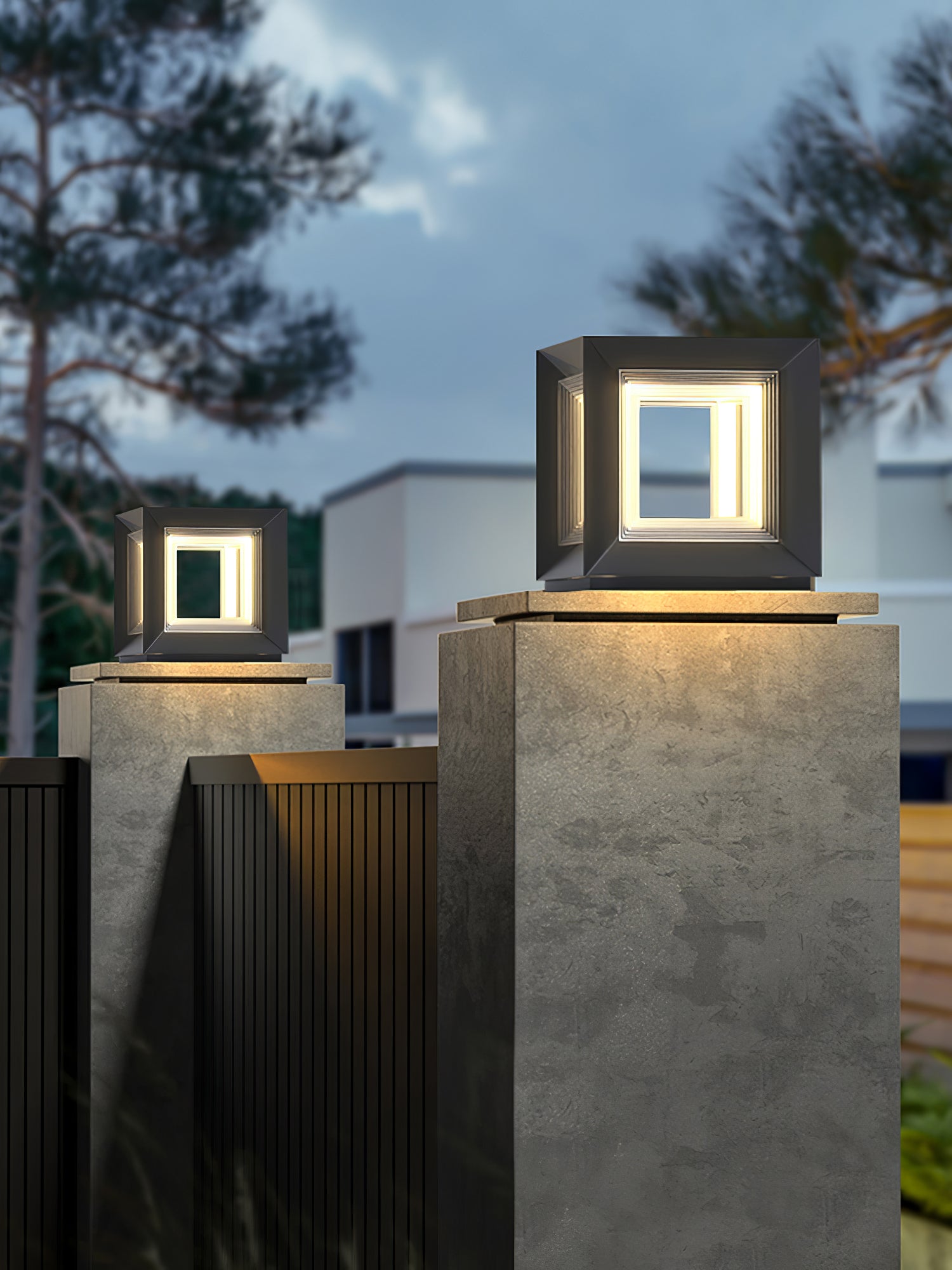 Light Cube Outdoor Post Light - Cueteks