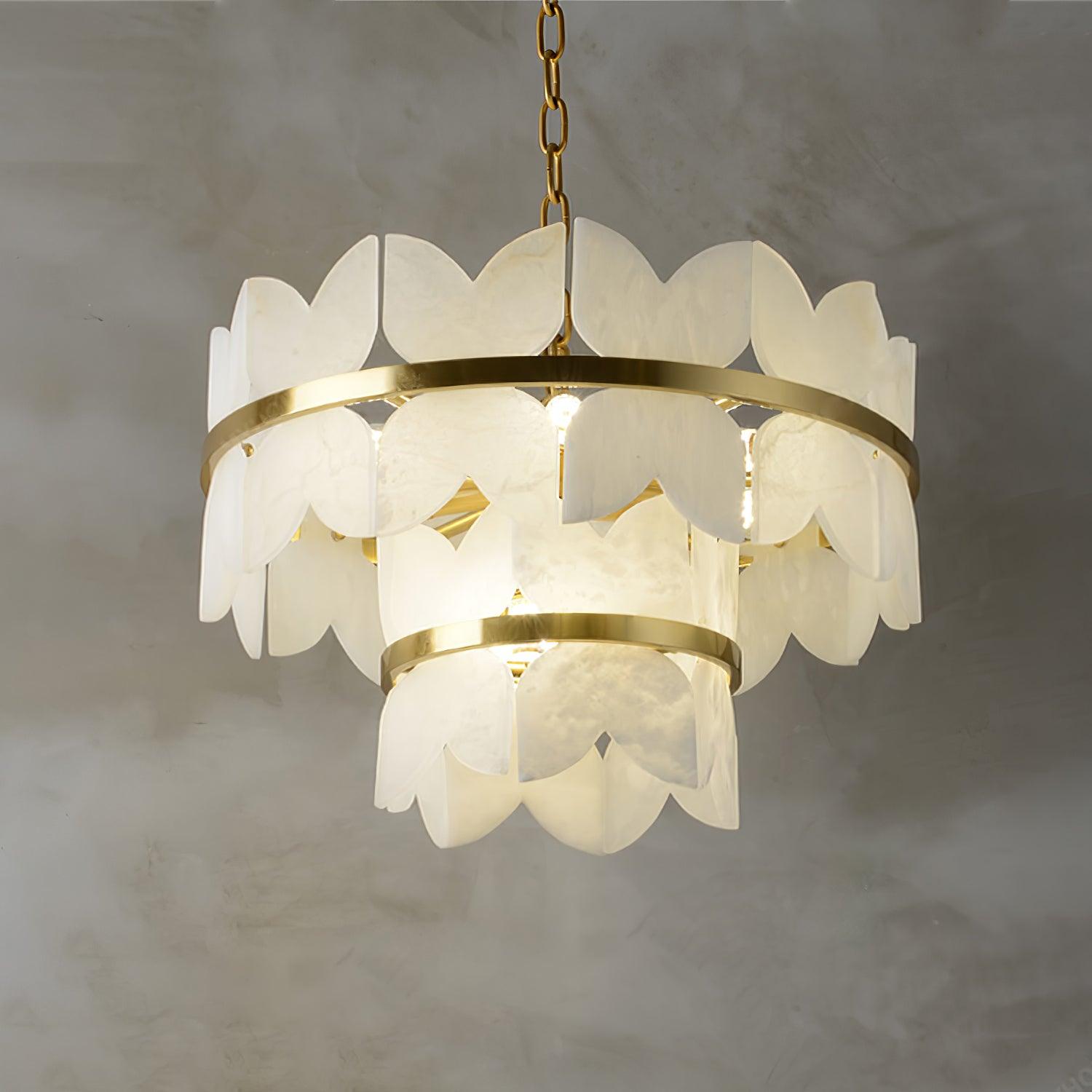 Alabaster Cloudscape Chandelier - Cueteks