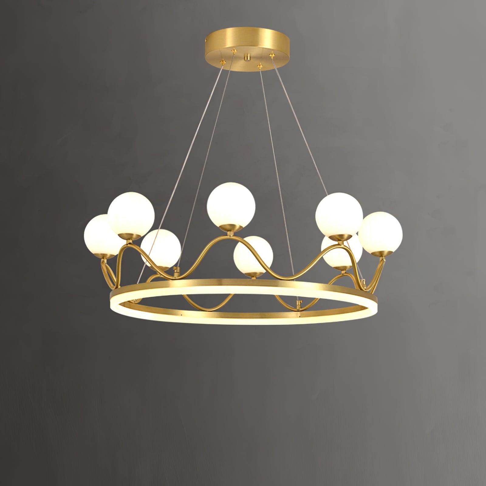 Crown Brass Chandelier - Cueteks