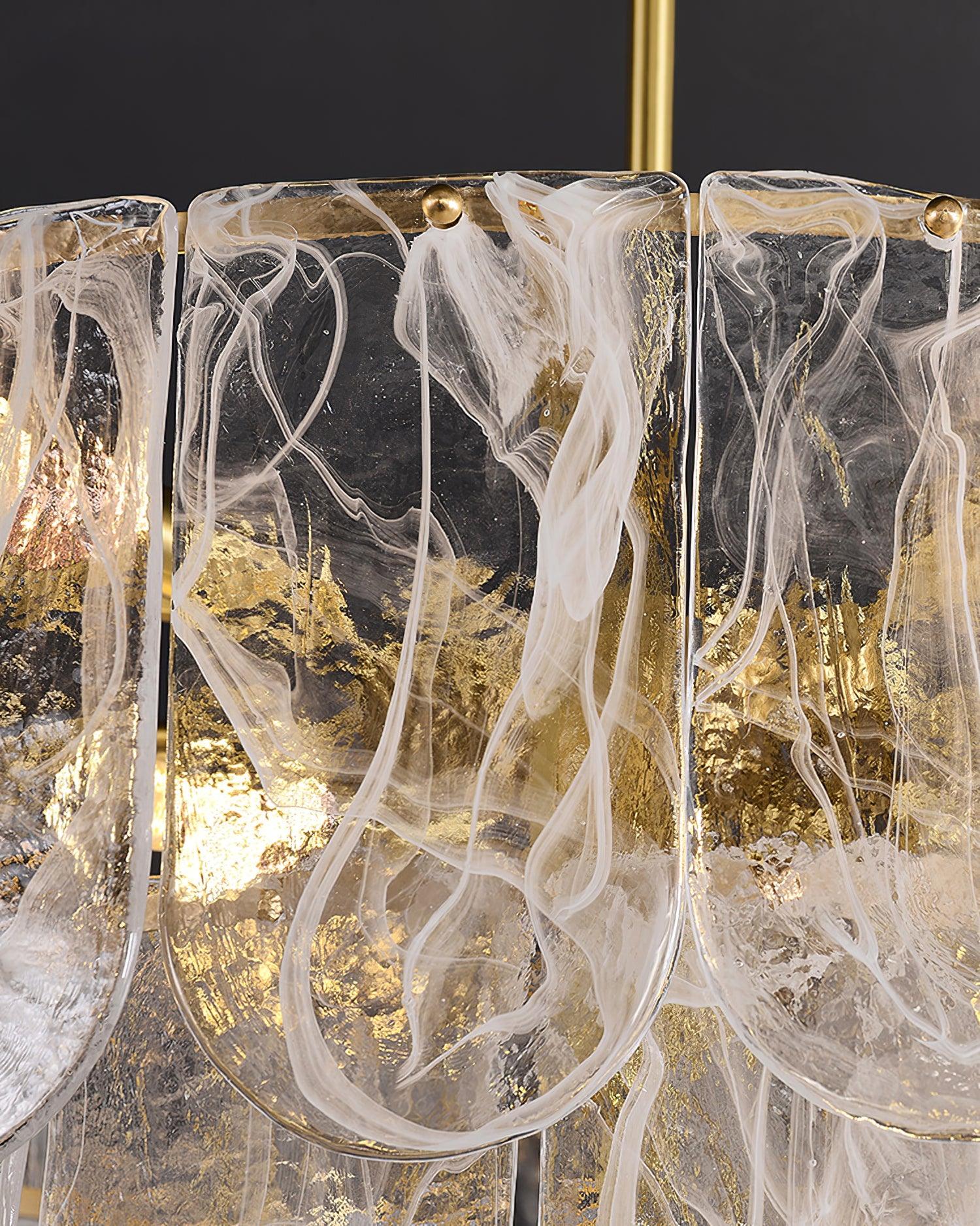 Traditional Classic Metal Glass Chandelier - Cueteks