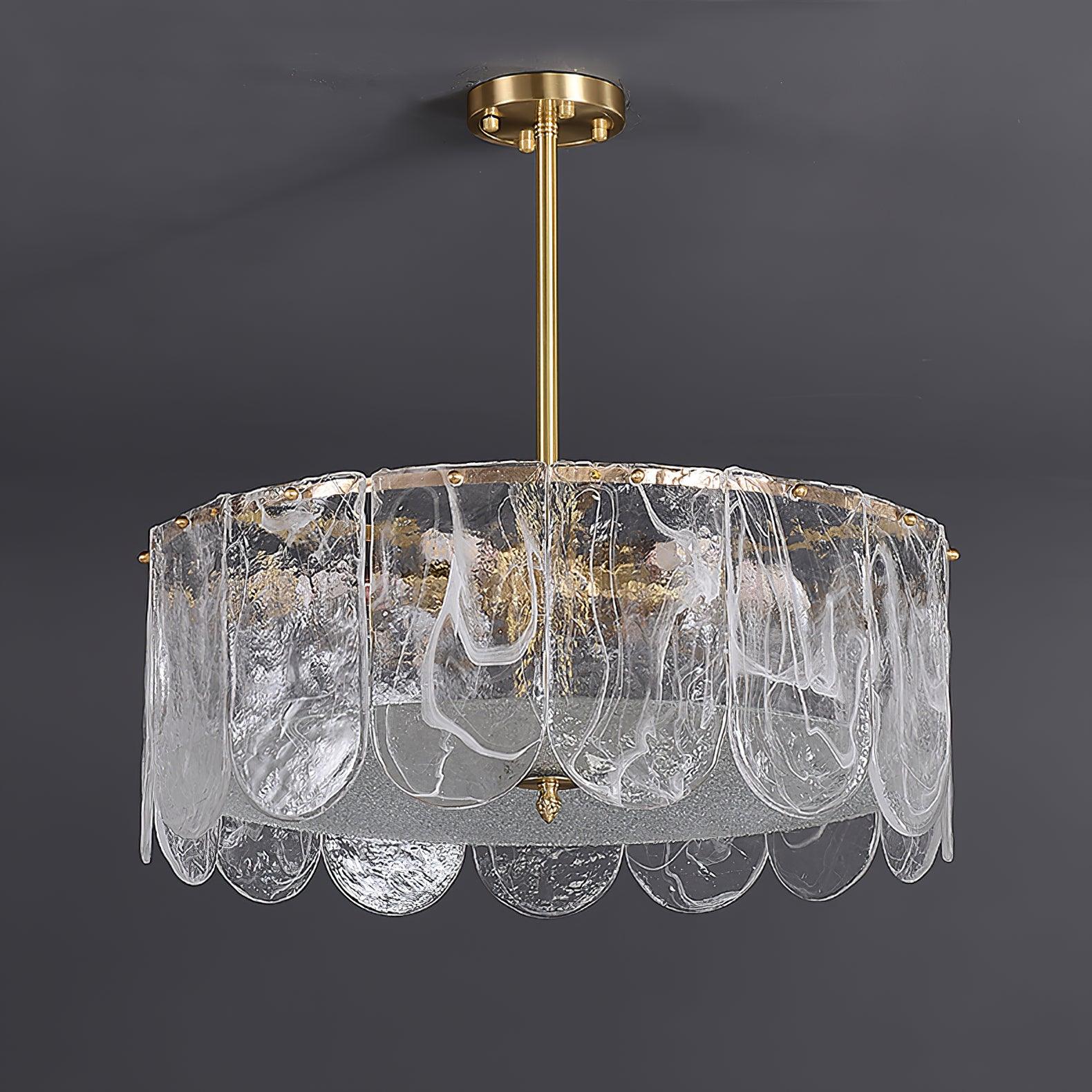 Traditional Classic Metal Glass Chandelier - Cueteks