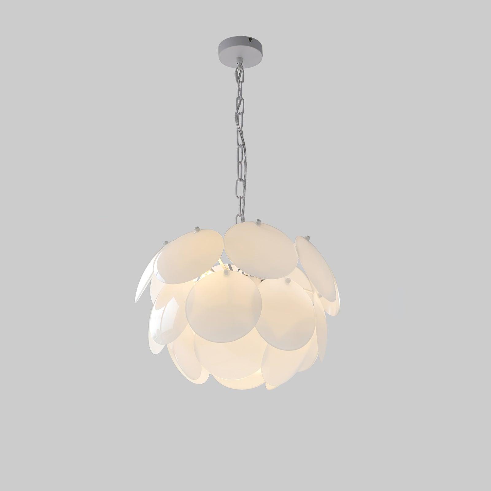 Luminous Petal Glass Chandelier - Cueteks