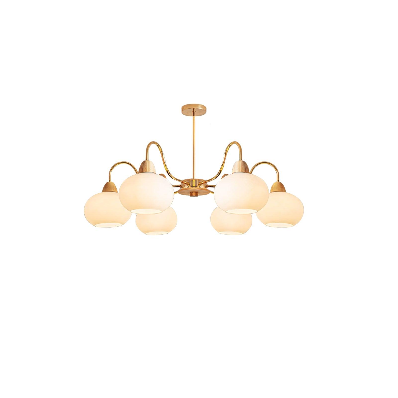 Glass Persimmon Chandelier - Cueteks
