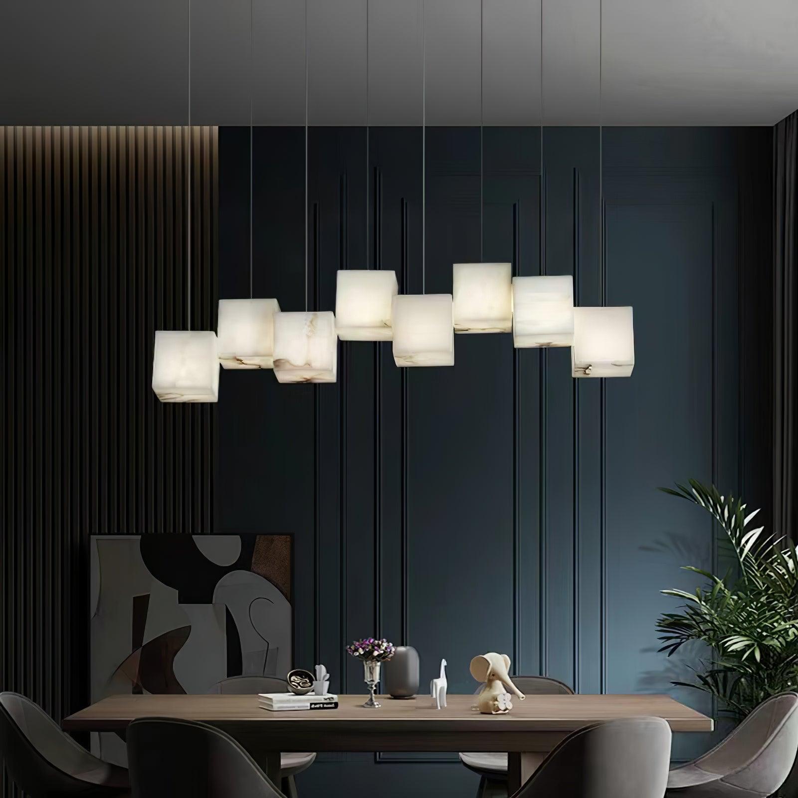 Alabaster Box Chandelier - Cueteks