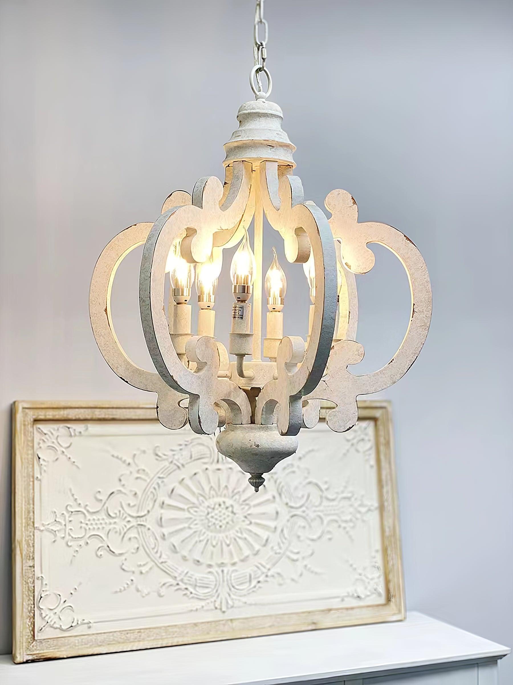 Antique White Style Chandelier - Cueteks