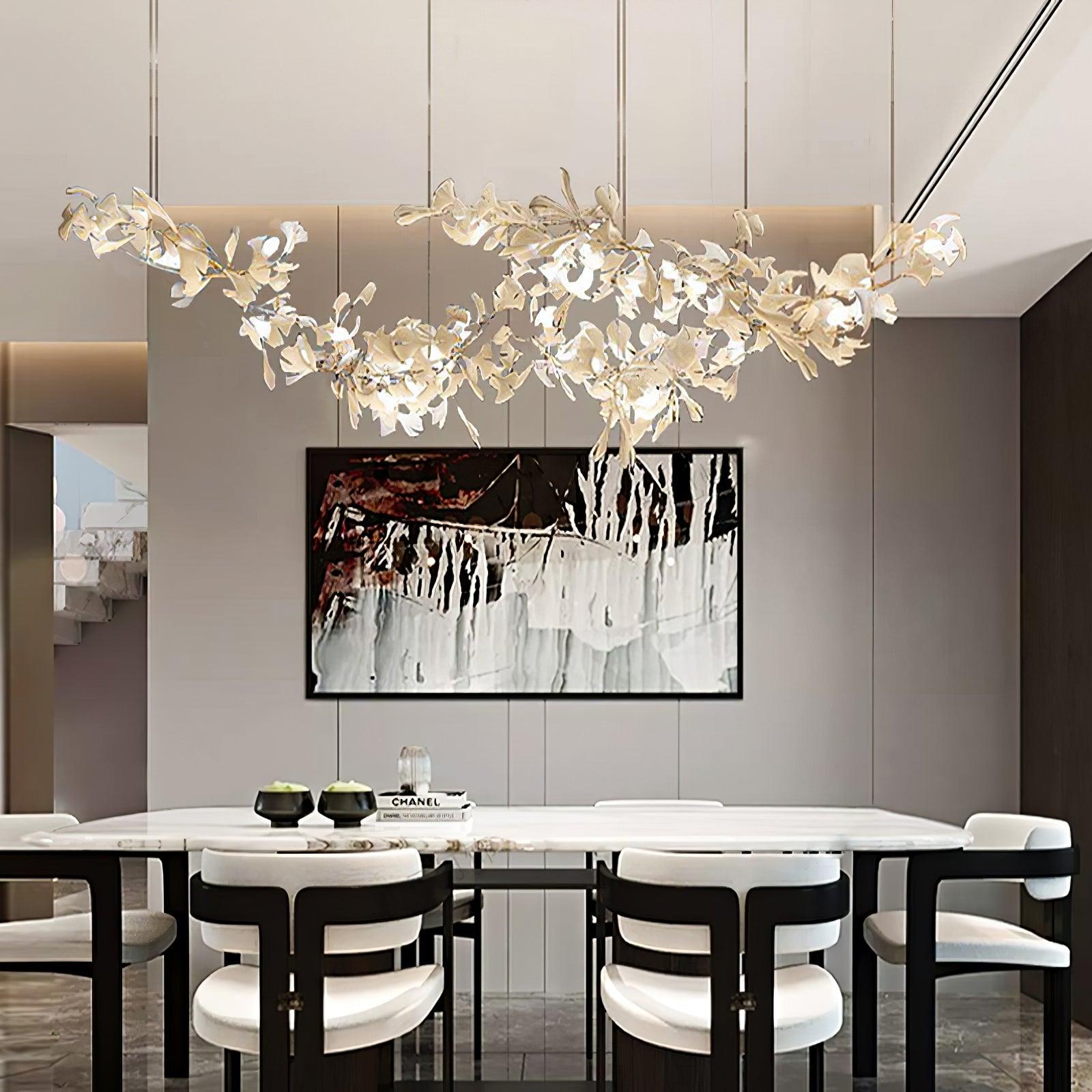 Double Layer Combination Gingko Chandelier - Cueteks