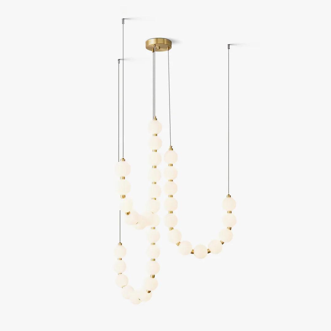 Glass Pearl Necklace Chandelier - Cueteks