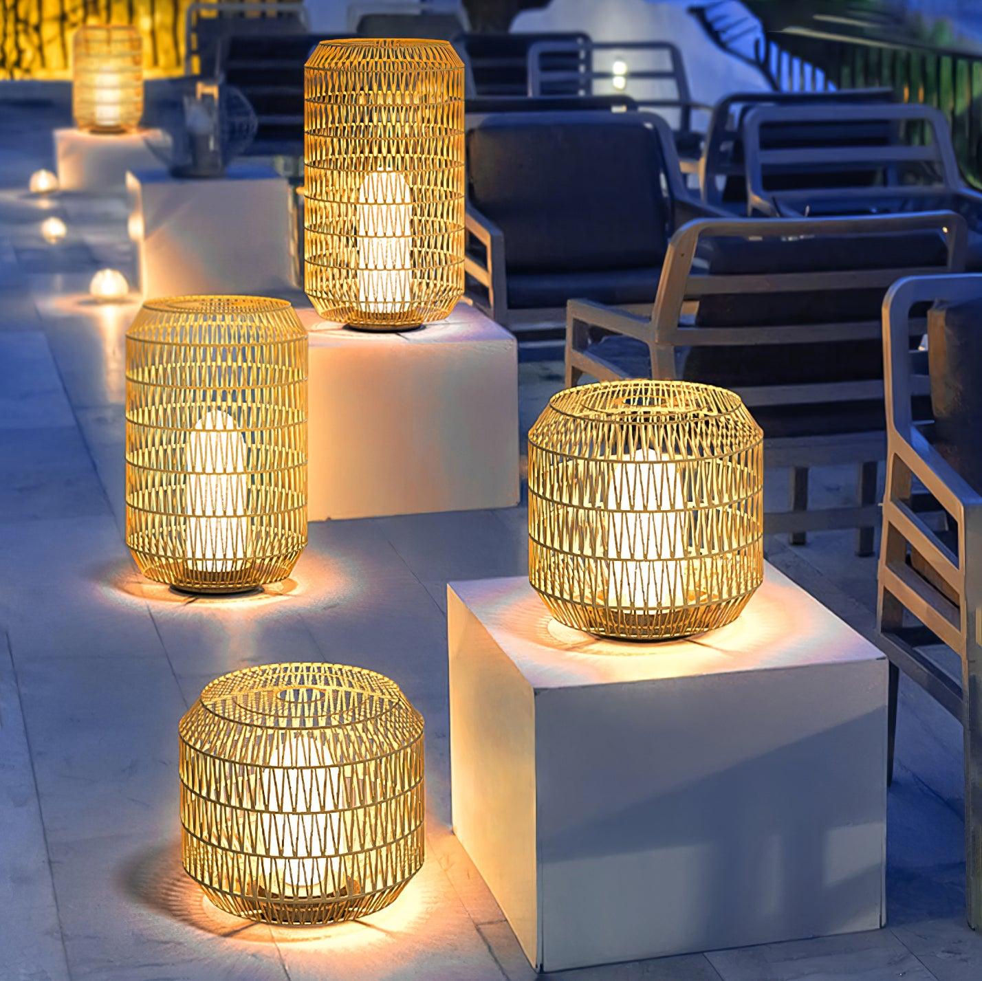 Woven Rattan Outdoor Lamp - Cueteks